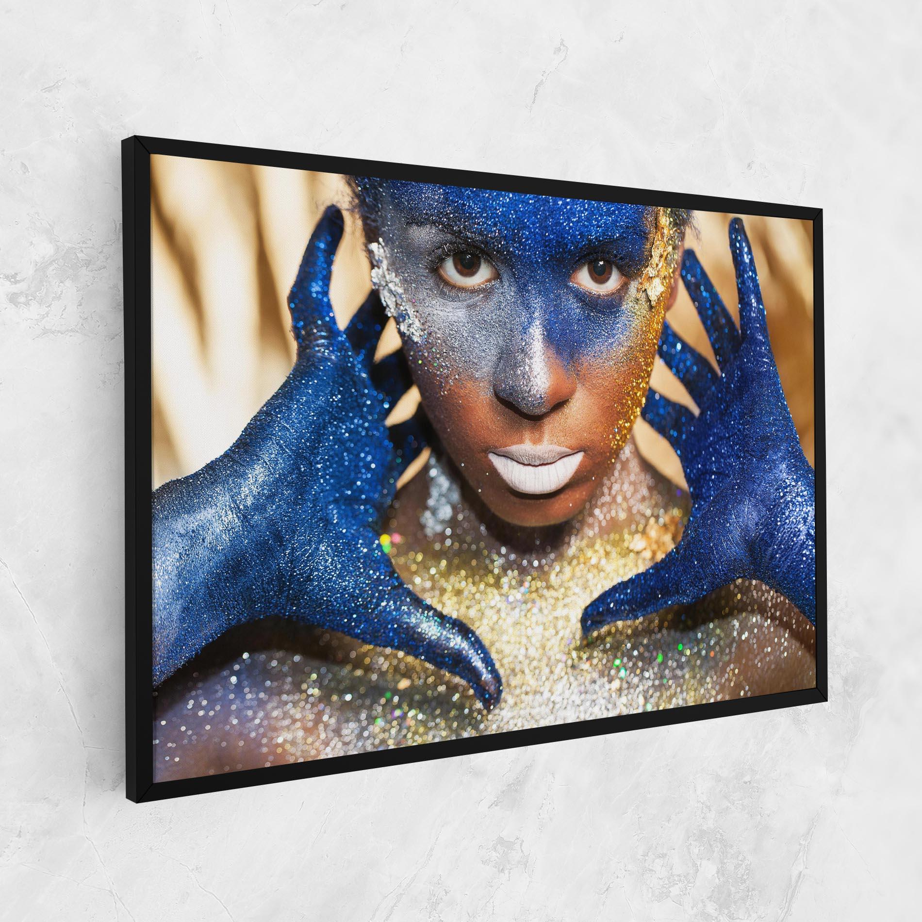 Tablou Canvas Glue Gold Glitter mockup 1