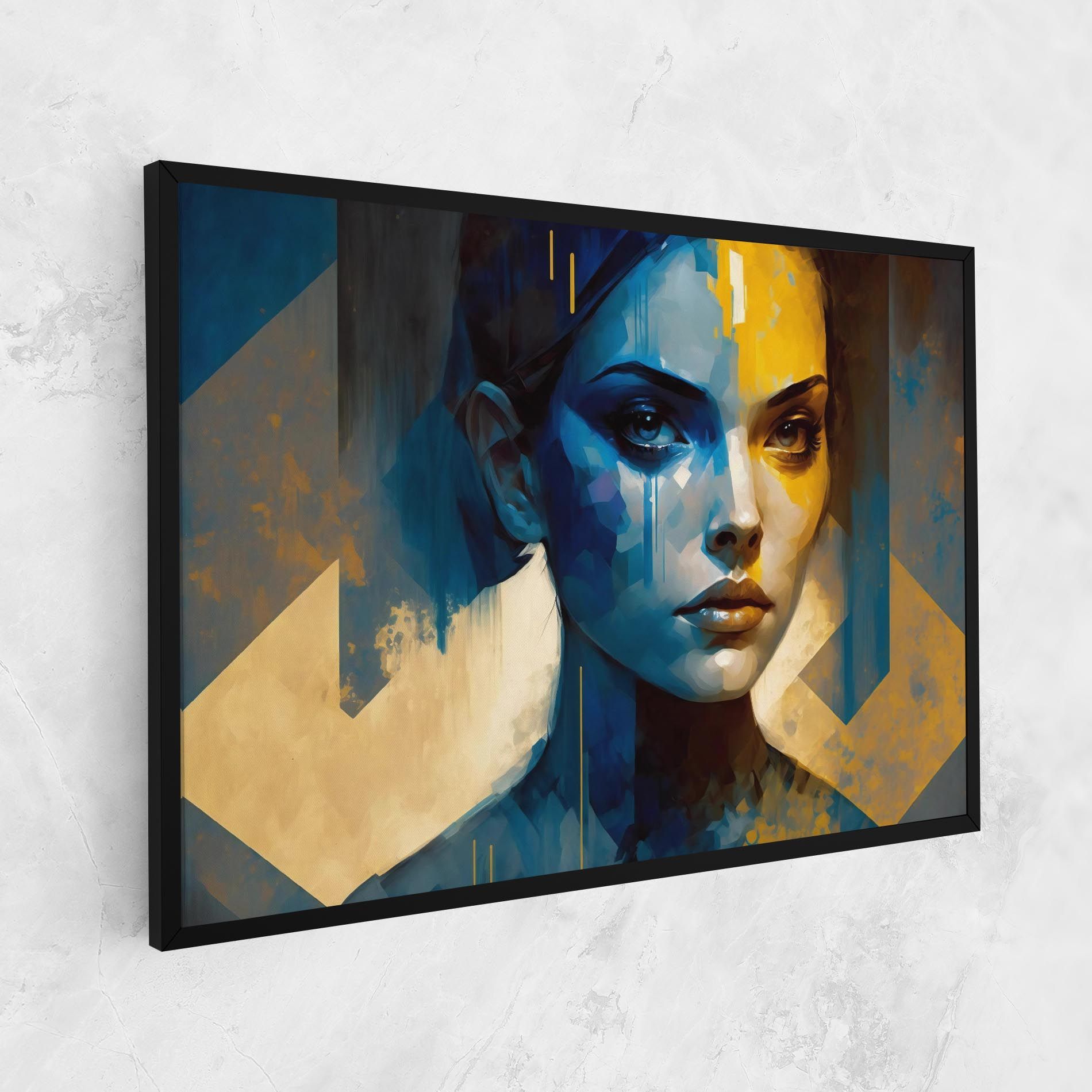 Gold Blue Face mockup 1