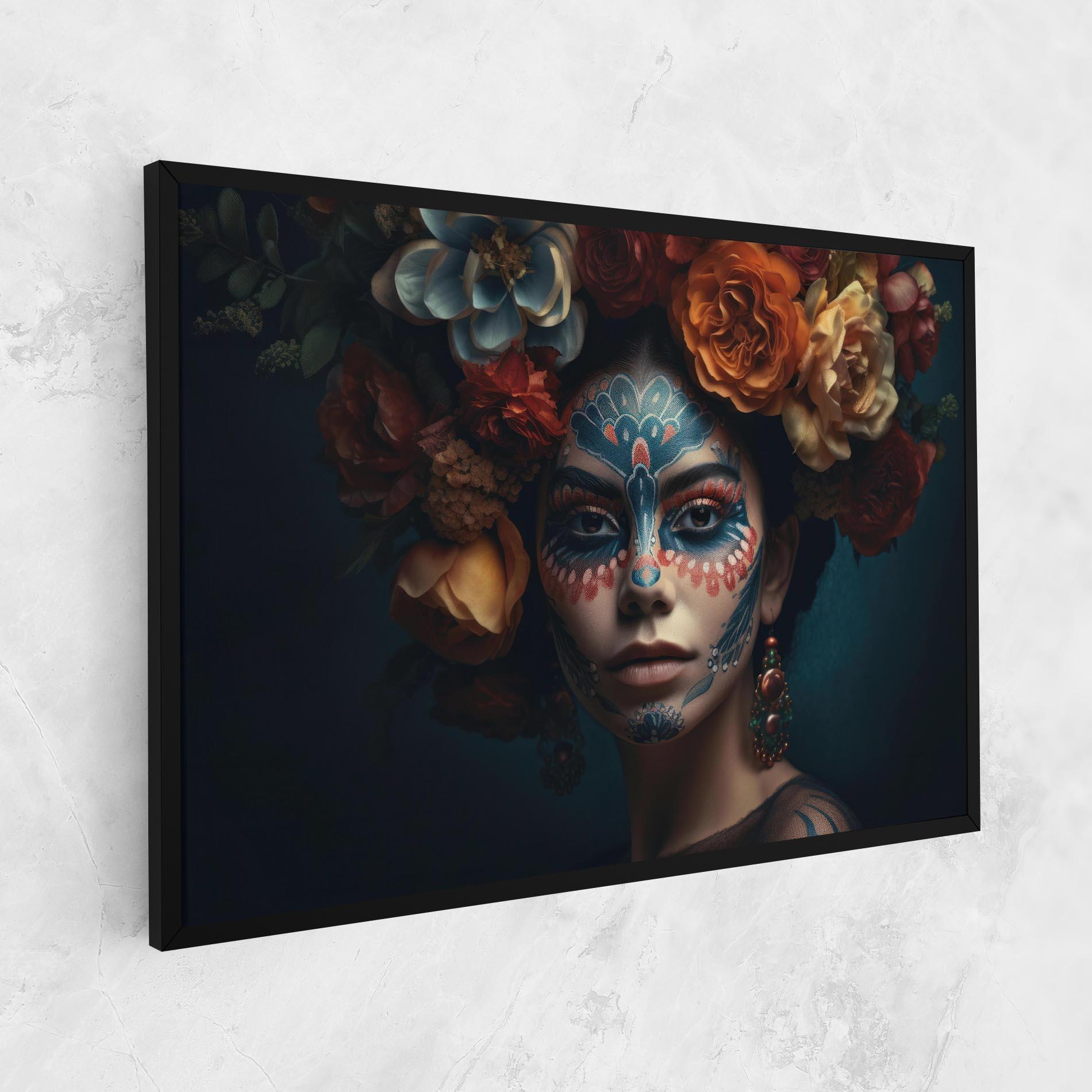 Tablou Canvas Skull Makeup mockup 1