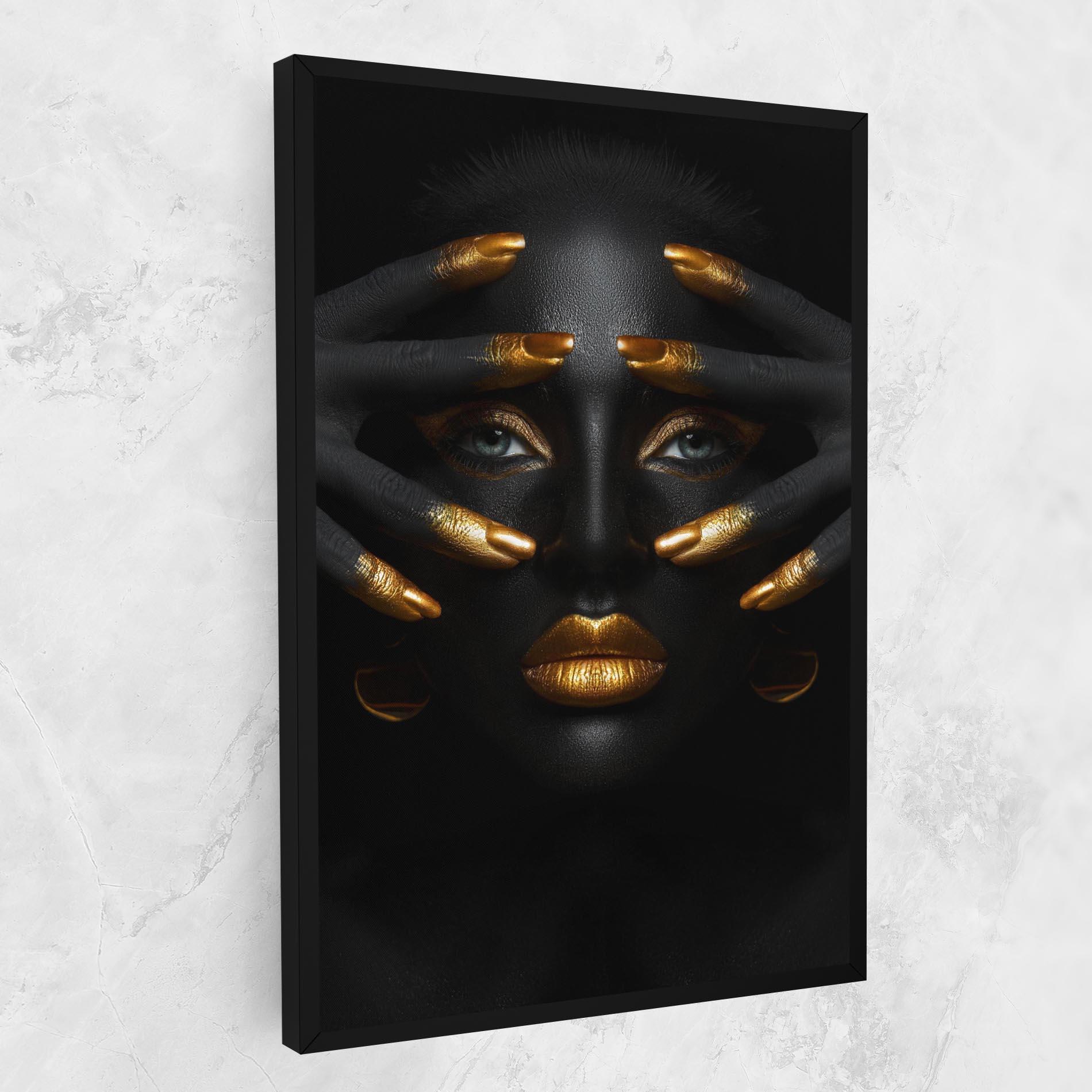 Tablou Canvas Gold Makeup Fingertips mockup 1