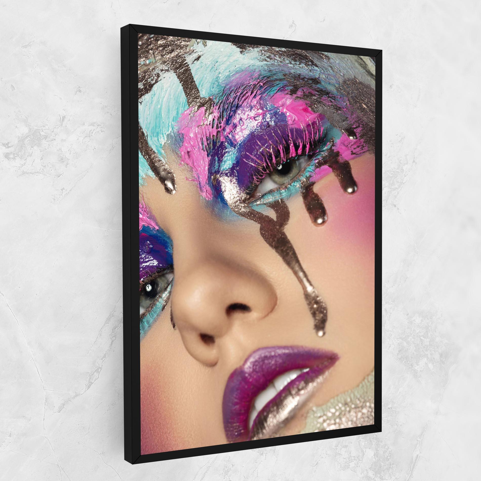 Tablou Canvas Pretty Pink Eyelashes mockup 1