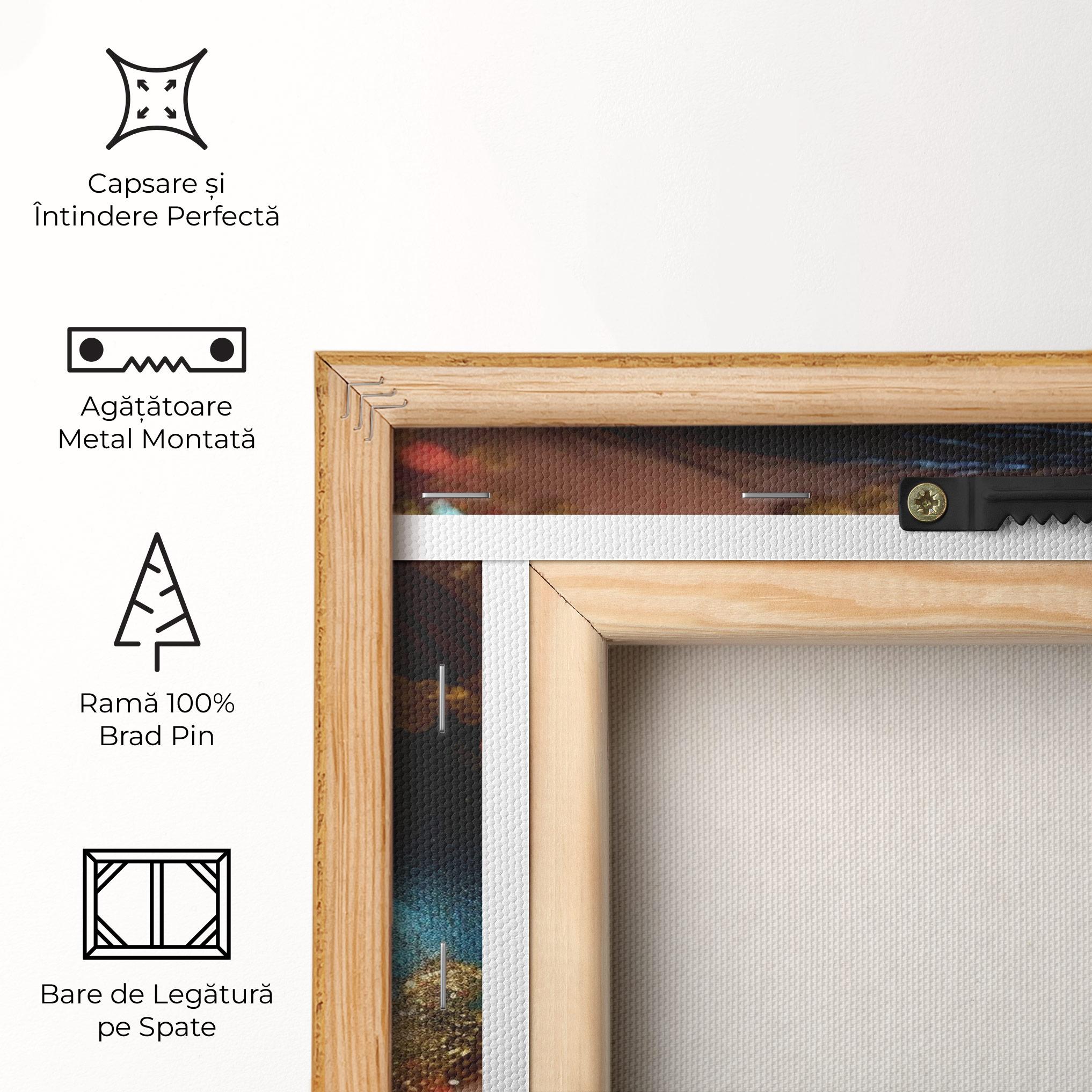 Tablou Canvas Blue Gold Glitter mockup 5