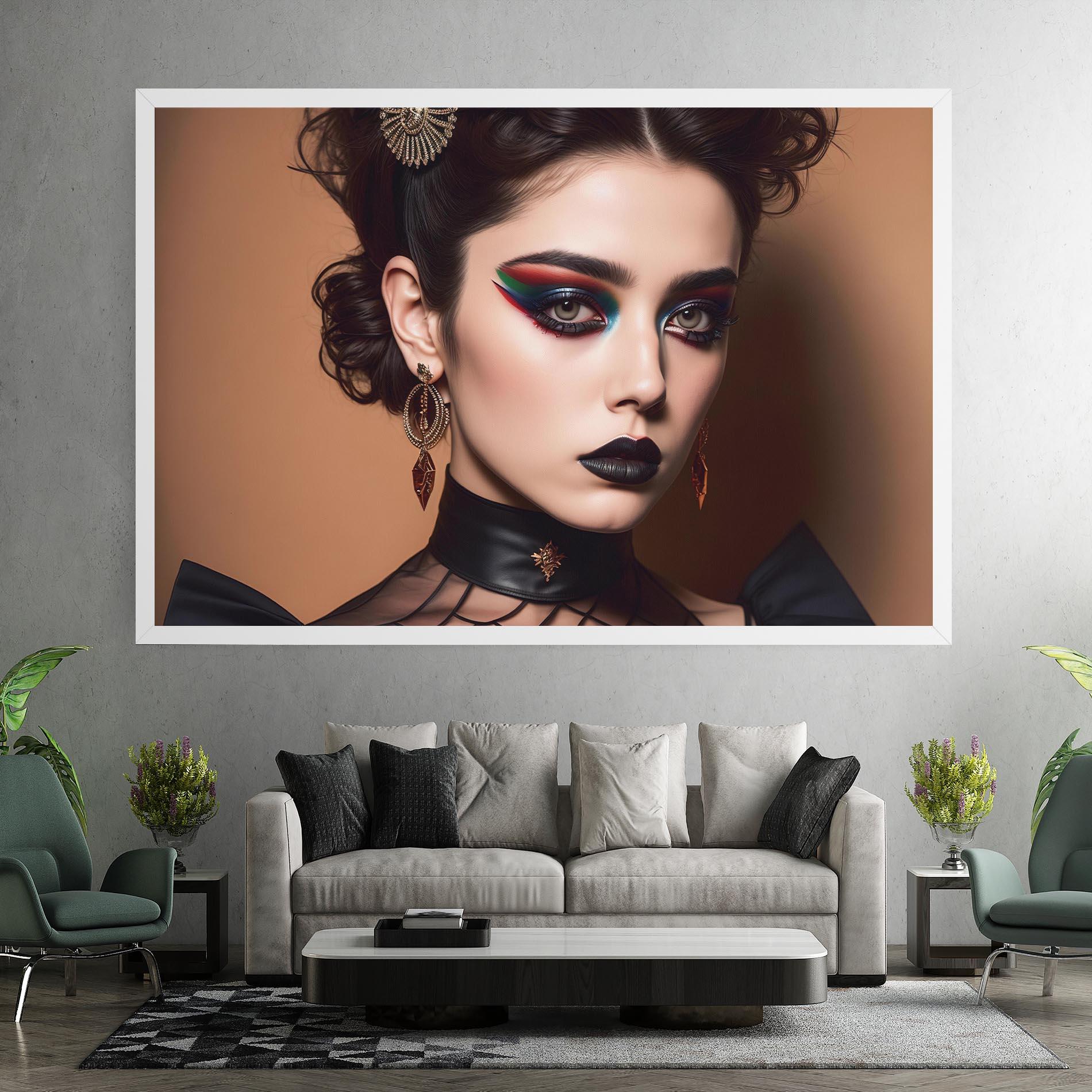 Tablou Canvas Black Lips Makeup mockup 7