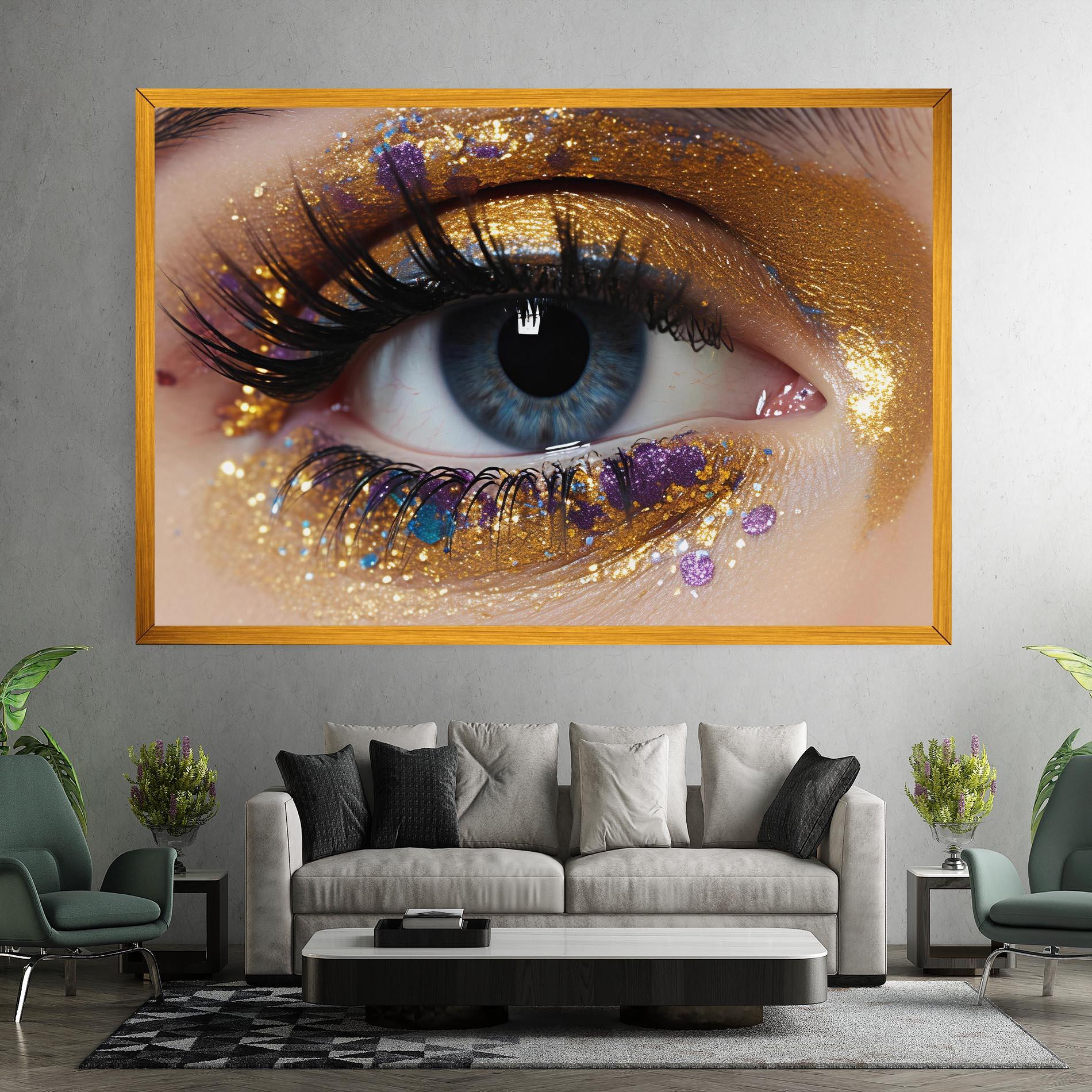 Tablou Canvas Blue Eye Make Up mockup 7