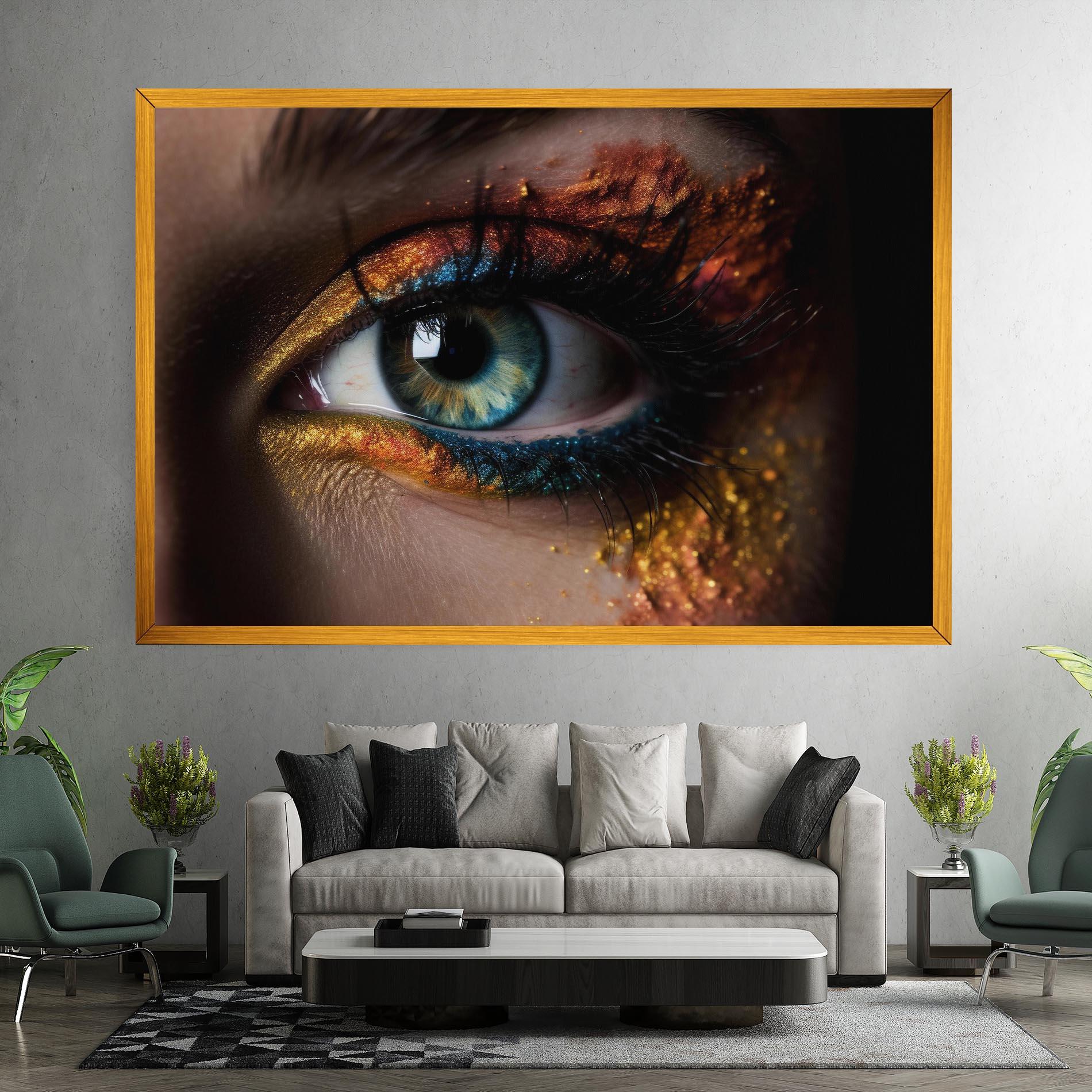 Tablou Canvas Blue Green Eye Makeup mockup 7