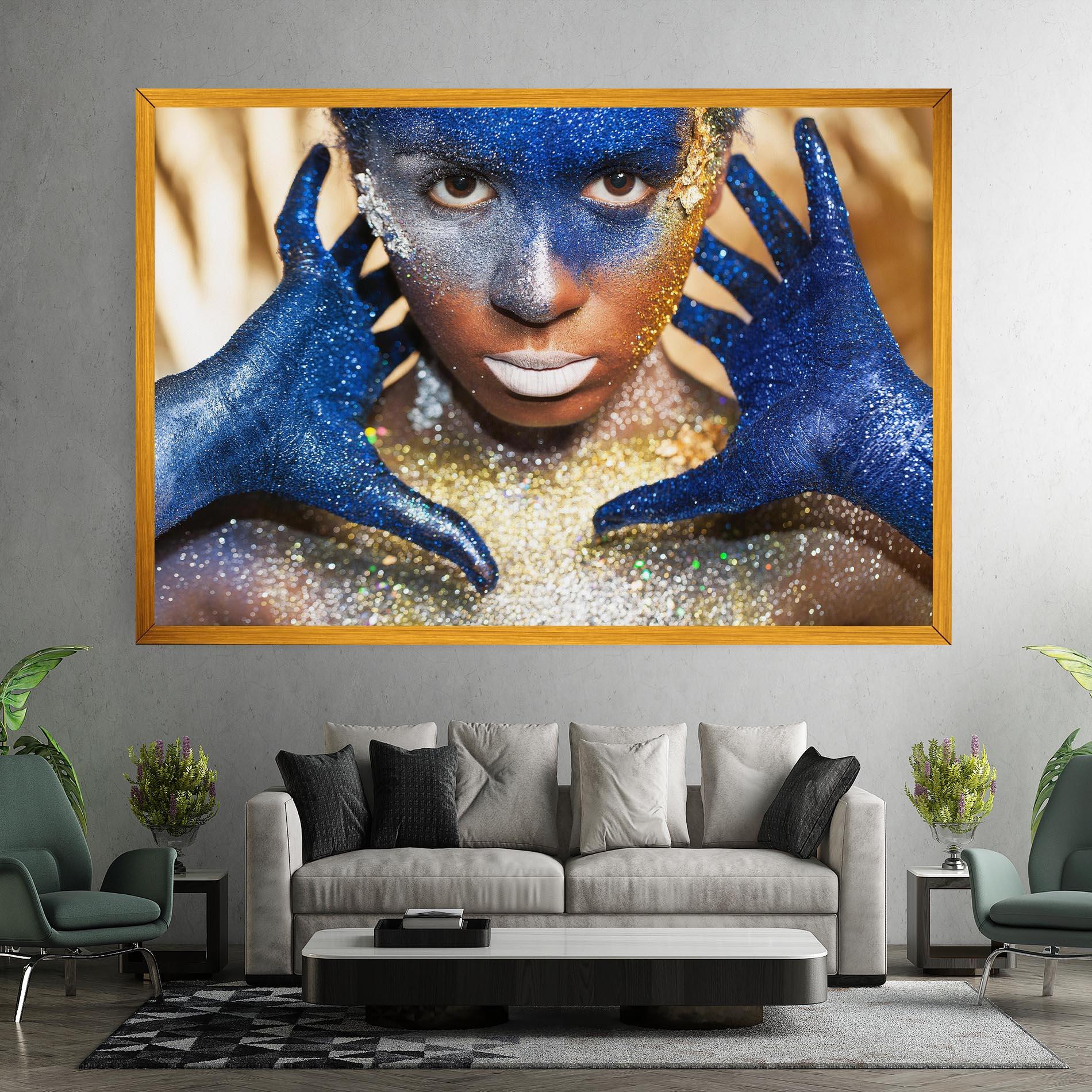 Tablou Canvas Glue Gold Glitter mockup 7