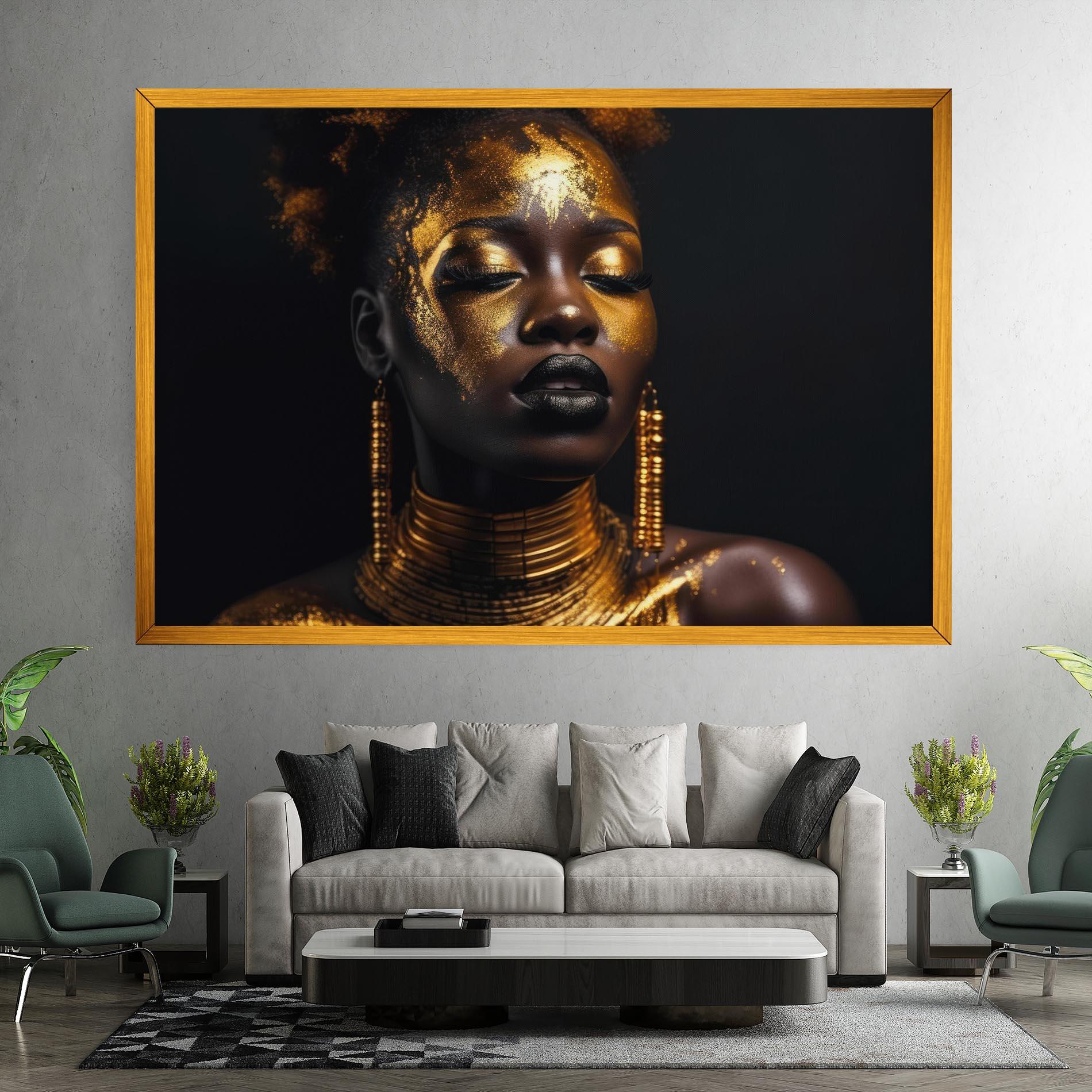 Tablou Canvas Gold Makeup Black Lips mockup 7