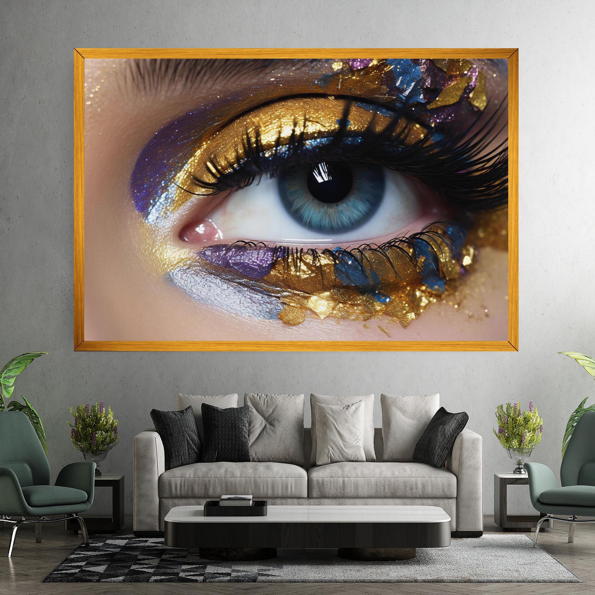 Tablou Canvas Golden Purple Make Up mockup 7