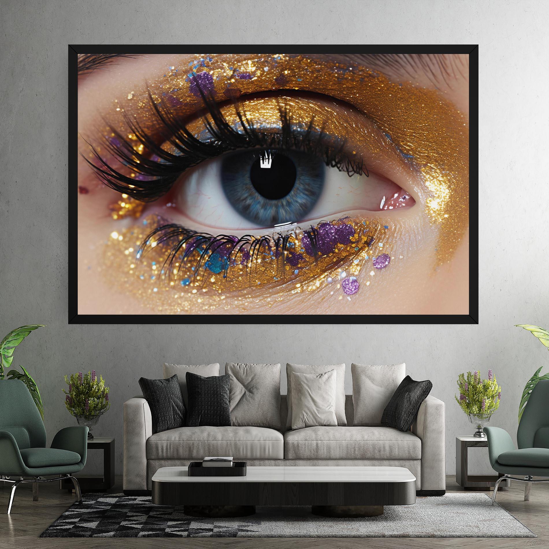 Tablou Canvas Blue Eye Make Up mockup 7