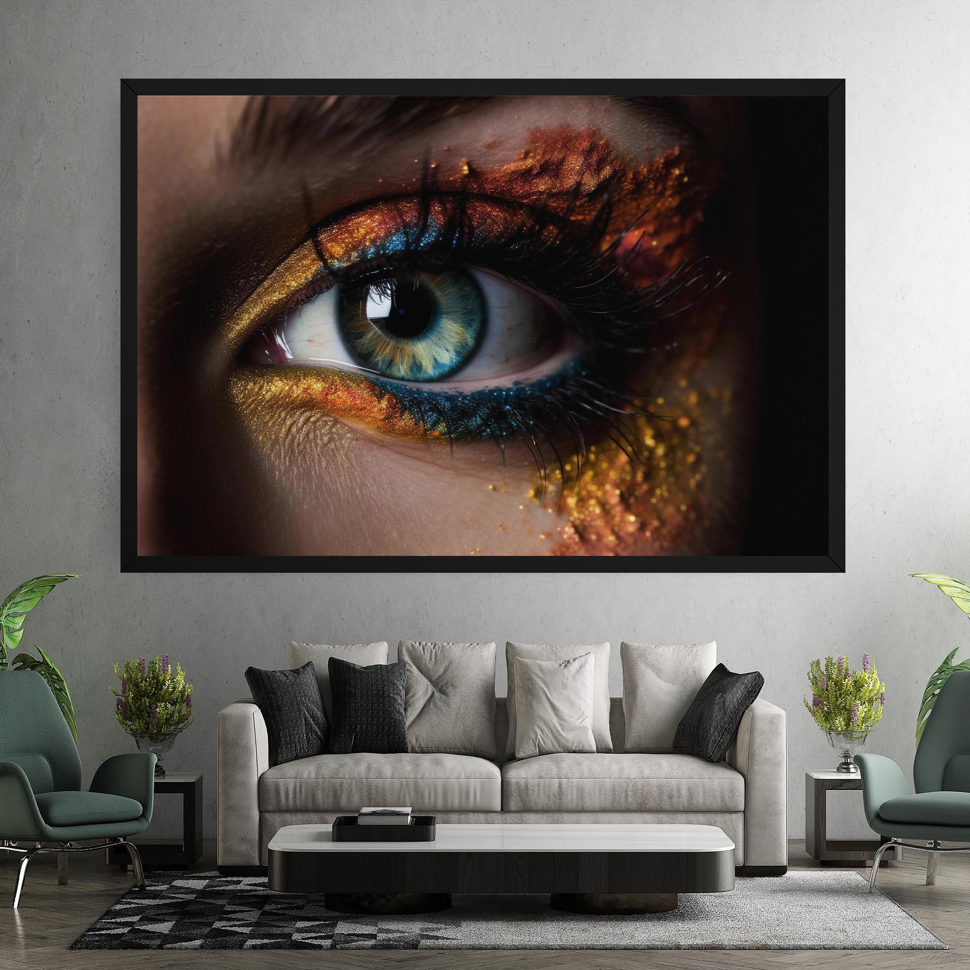 Tablou Canvas Blue Green Eye Makeup mockup 7