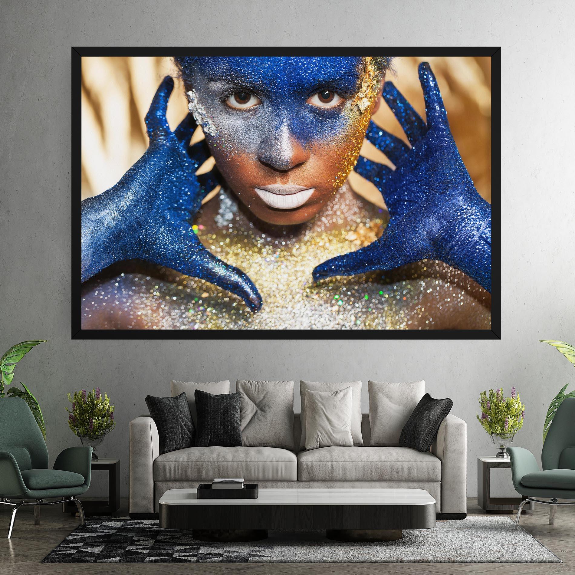 Tablou Canvas Glue Gold Glitter mockup 7