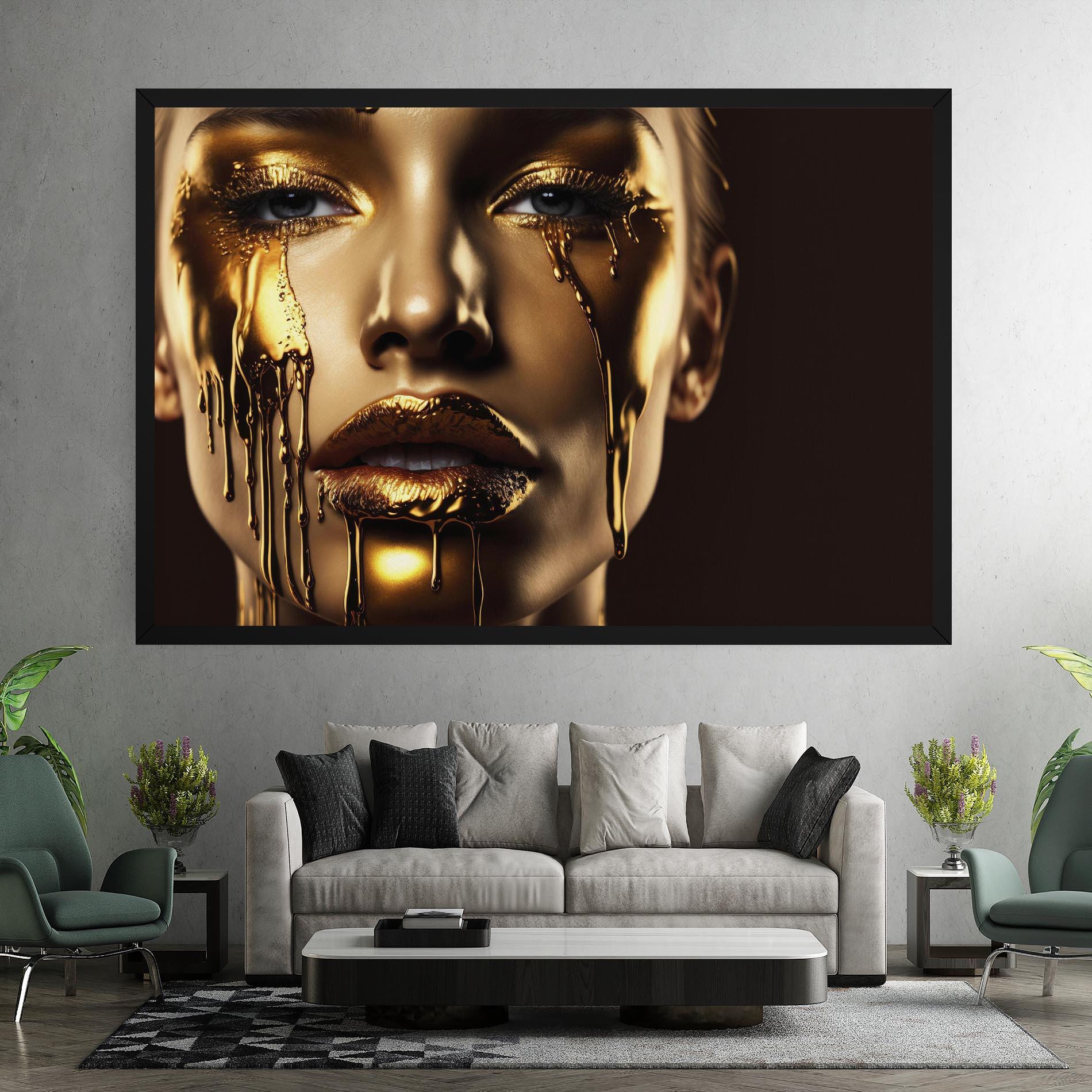 Tablou Canvas Gold Dripping Makeup mockup 7