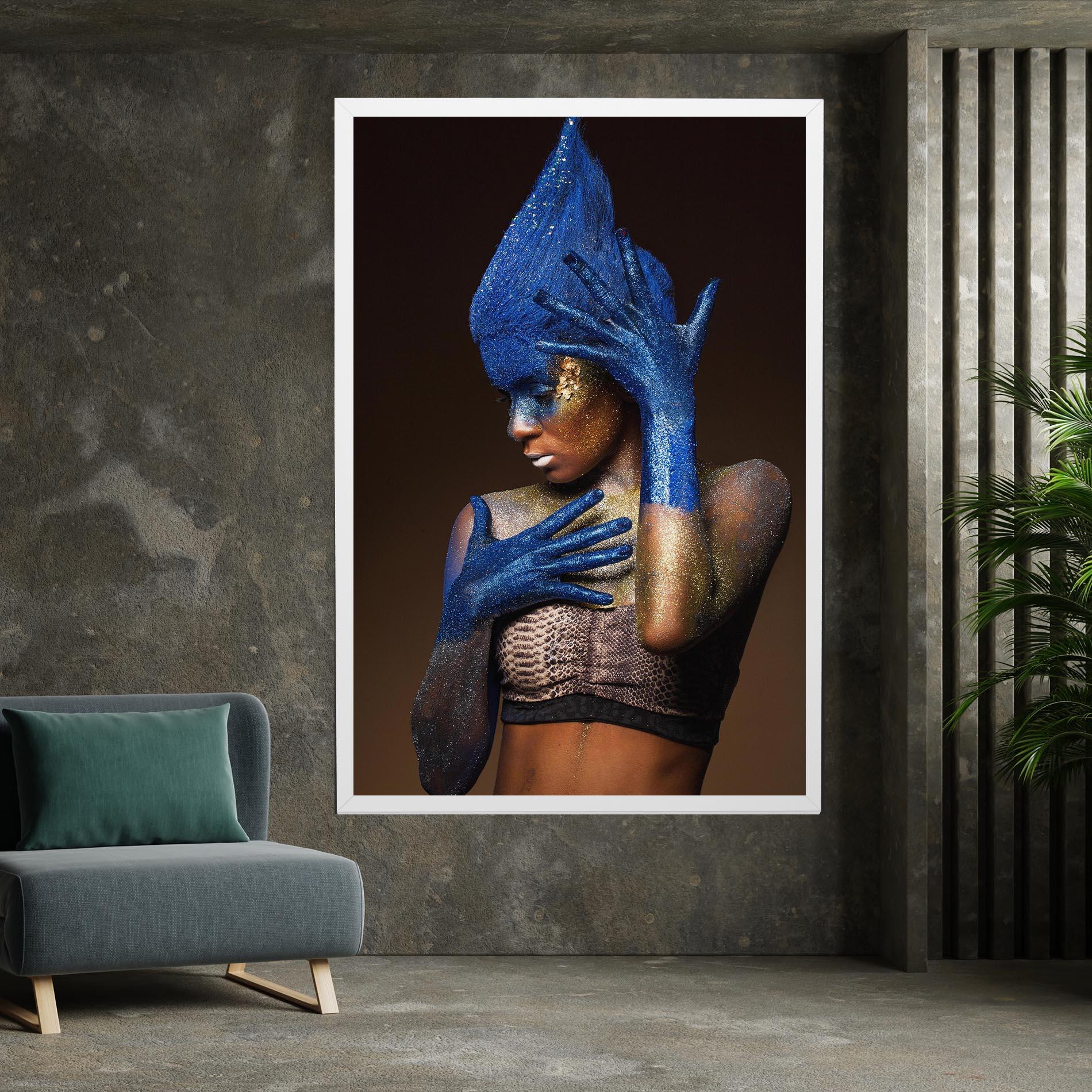 Tablou Canvas Blue Hands Makeup mockup 7