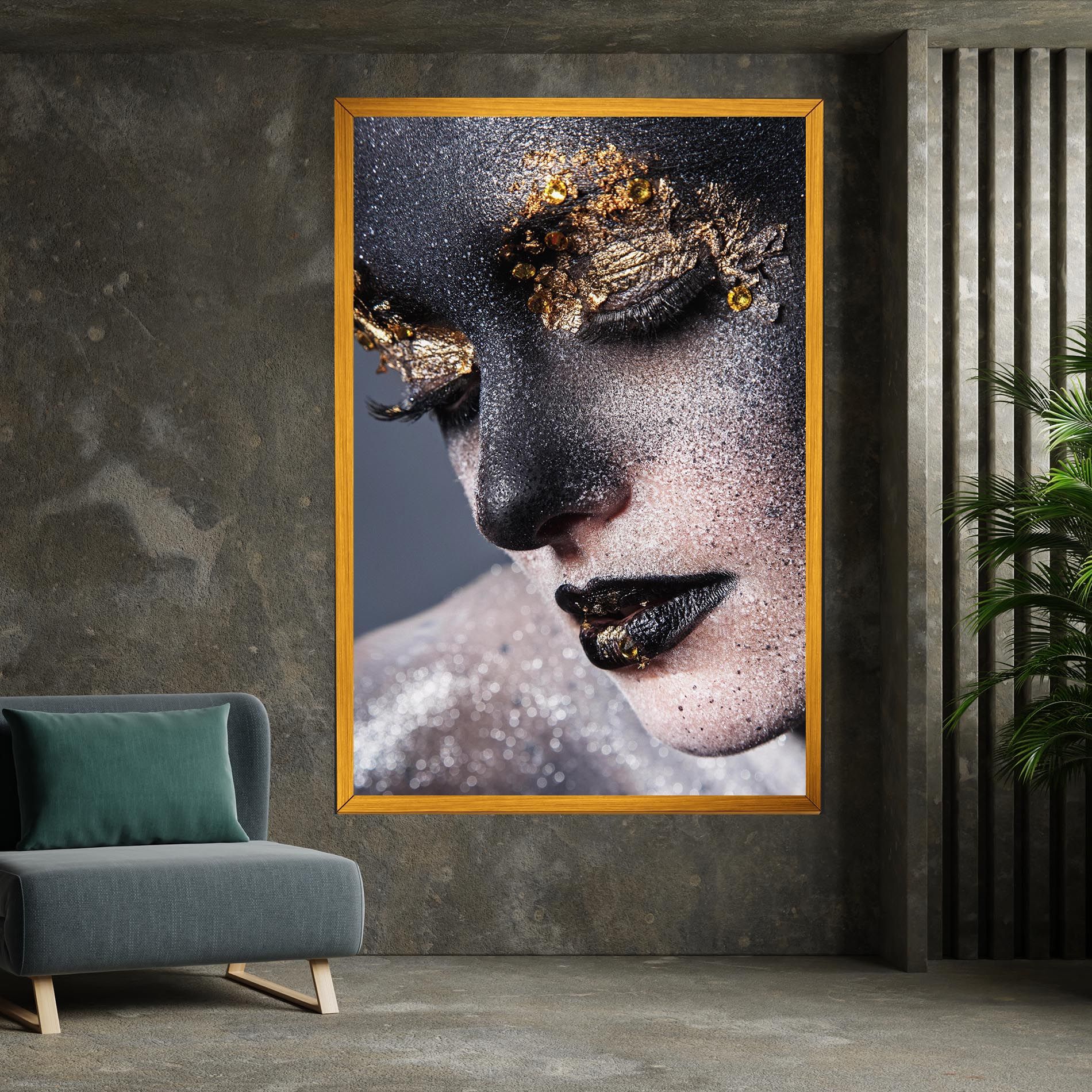 Beautiful Gold Artistic Makeup mockup 7