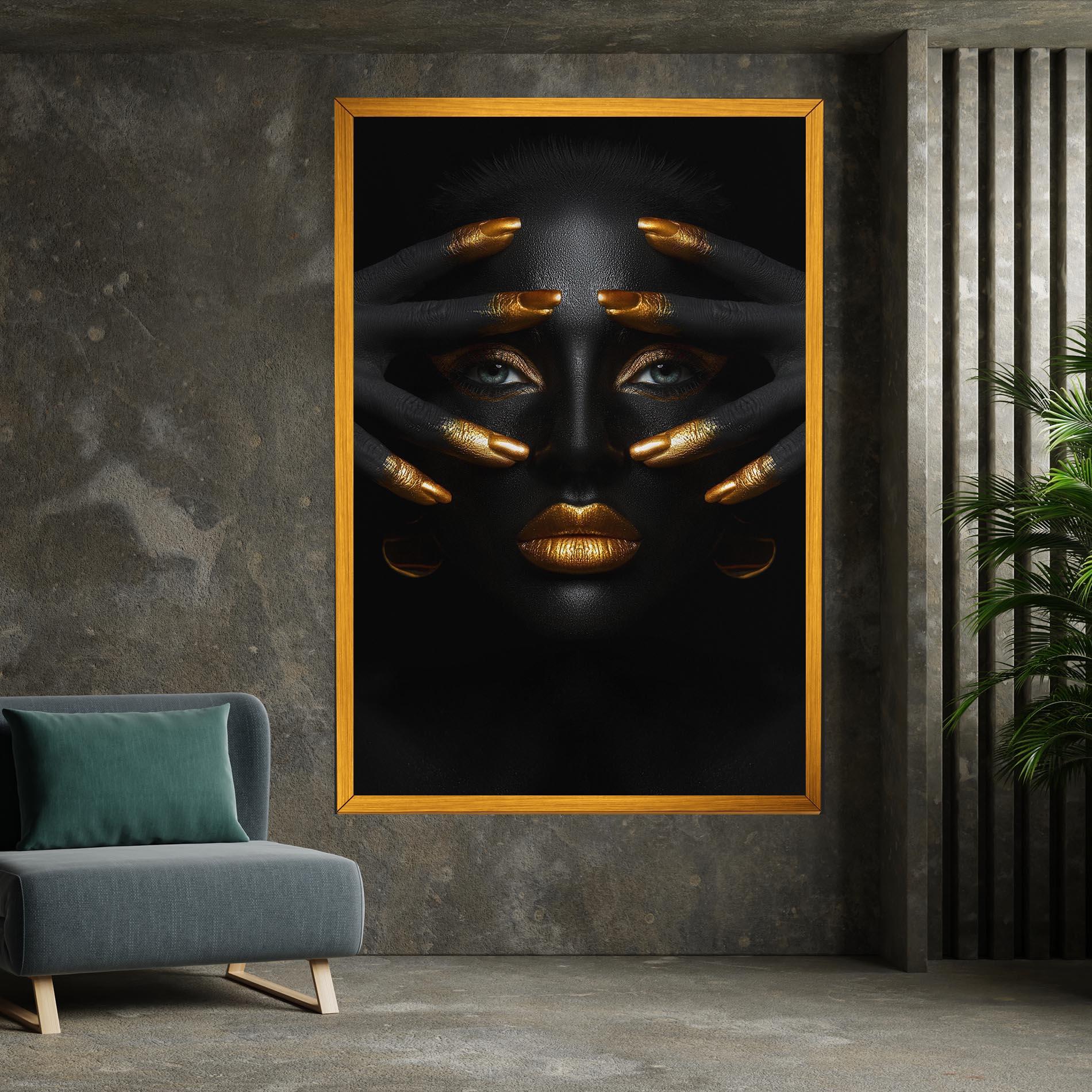 Tablou Canvas Gold Makeup Fingertips mockup 7