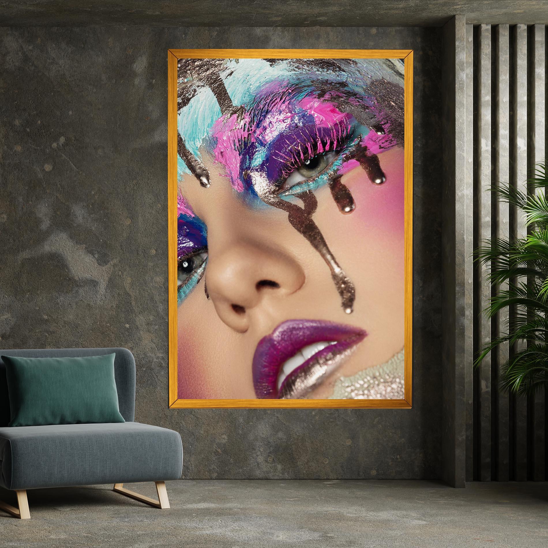 Tablou Canvas Pretty Pink Eyelashes mockup 7