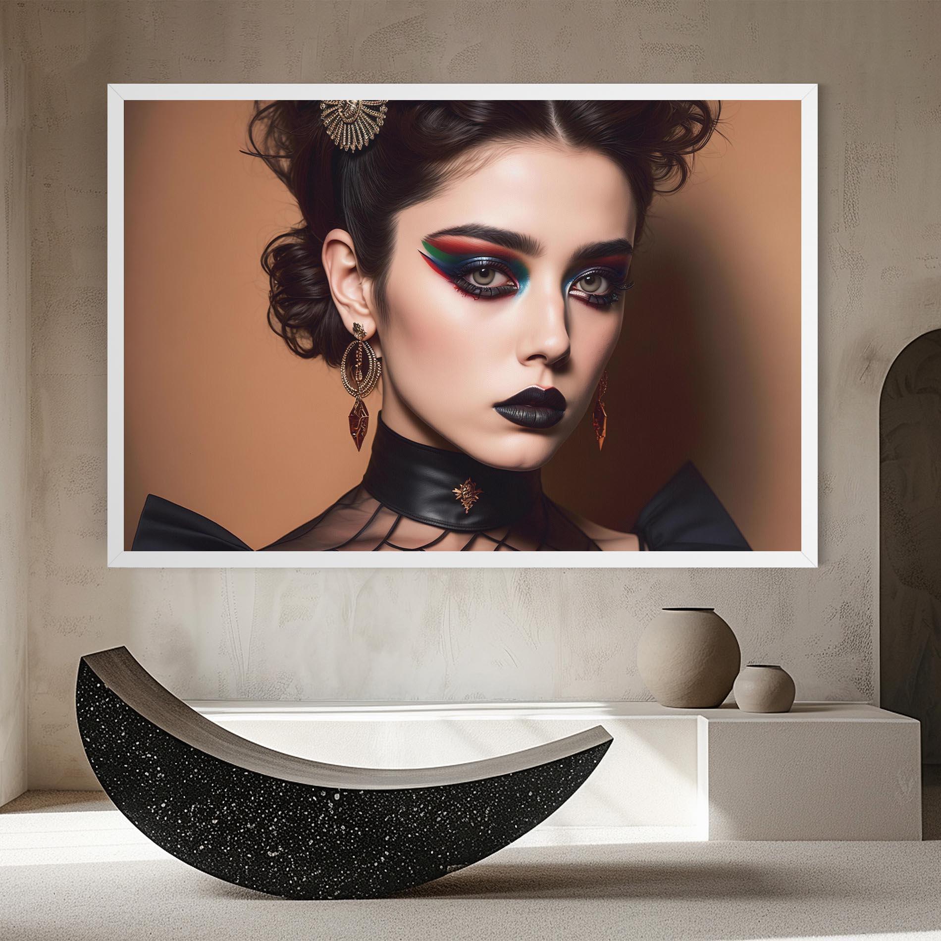 Tablou Canvas Black Lips Makeup mockup 8