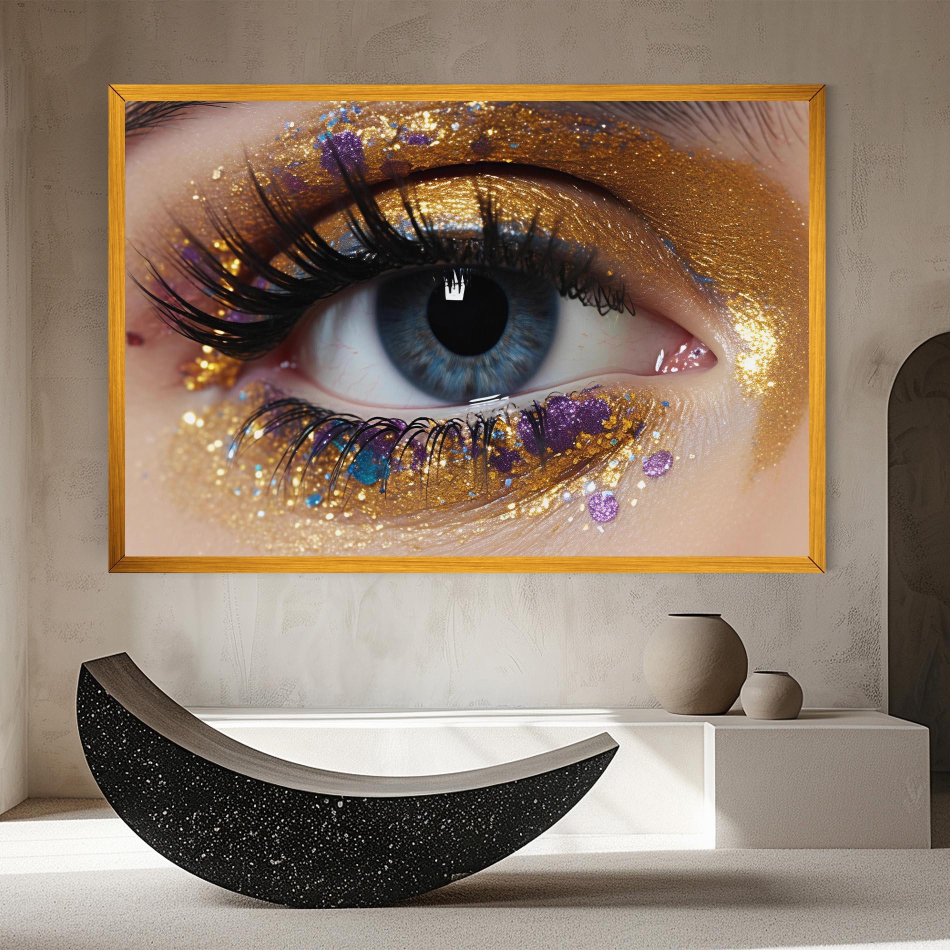 Tablou Canvas Blue Eye Make Up mockup 8