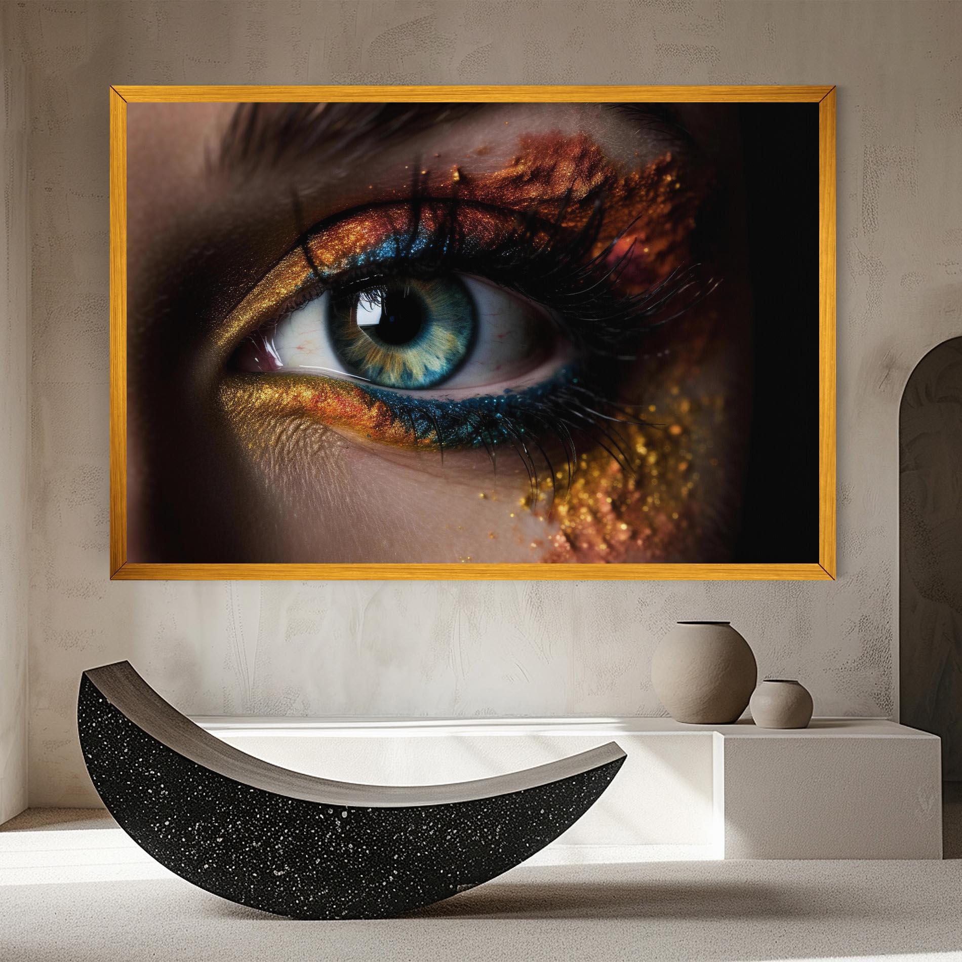 Tablou Canvas Blue Green Eye Makeup mockup 8