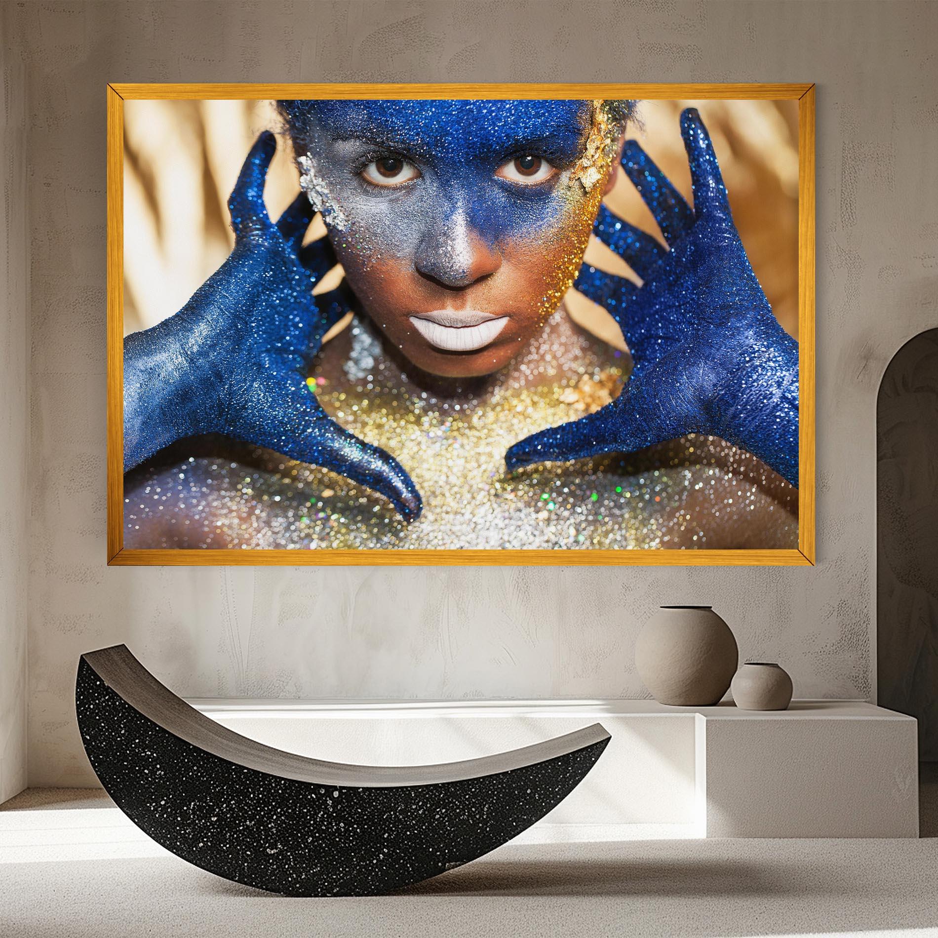 Tablou Canvas Glue Gold Glitter mockup 8