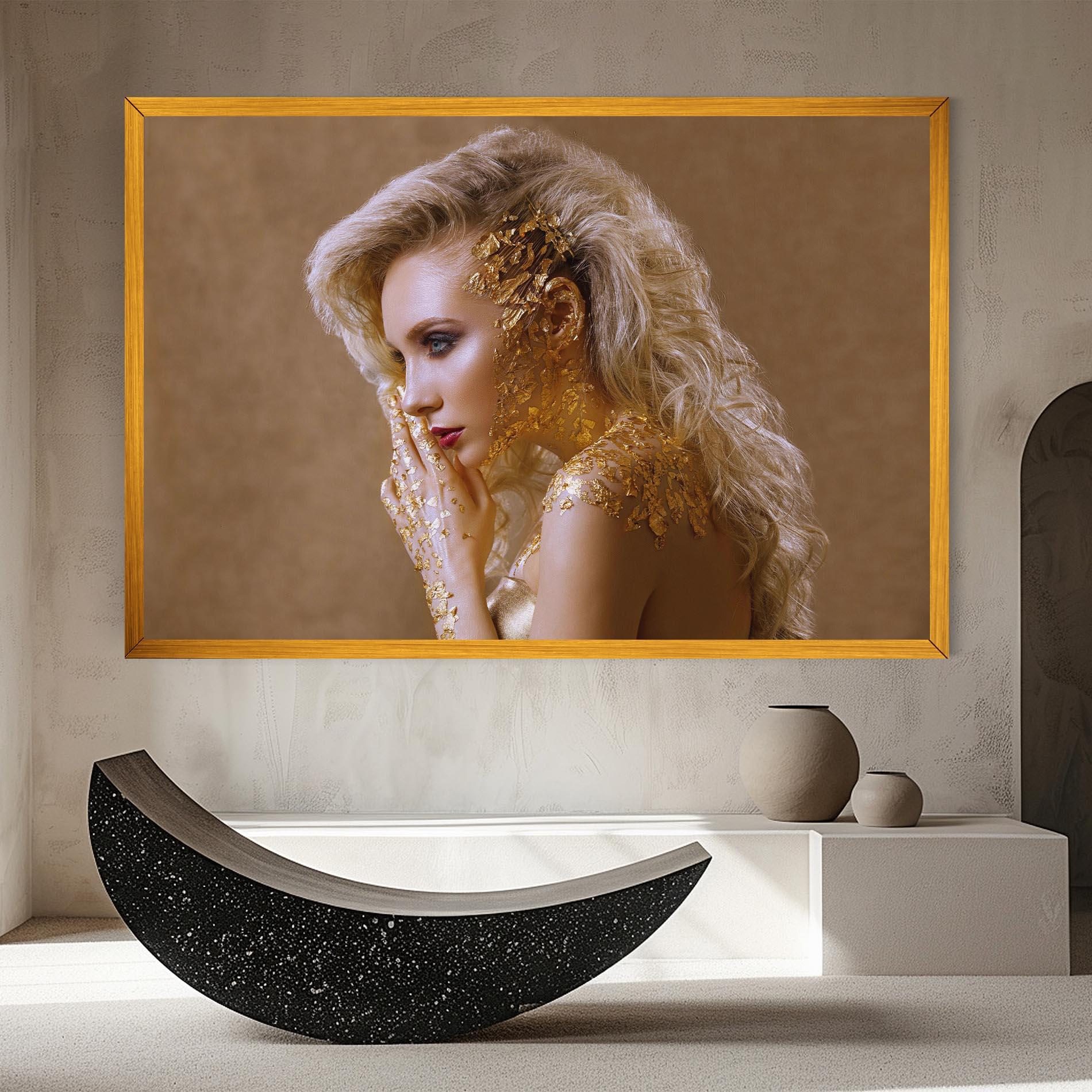 Tablou Canvas Gold Paper Makeup mockup 8