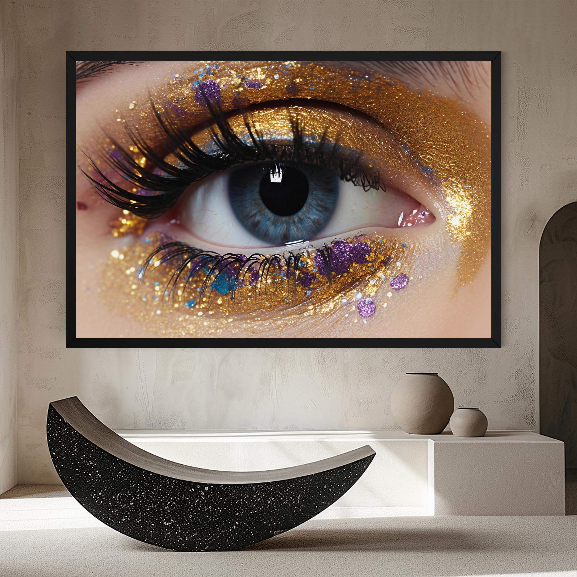 Tablou Canvas Blue Eye Make Up mockup 8