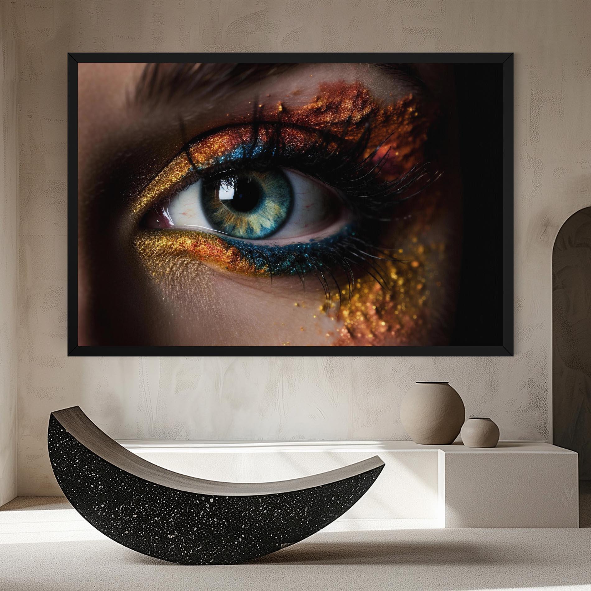 Tablou Canvas Blue Green Eye Makeup mockup 8