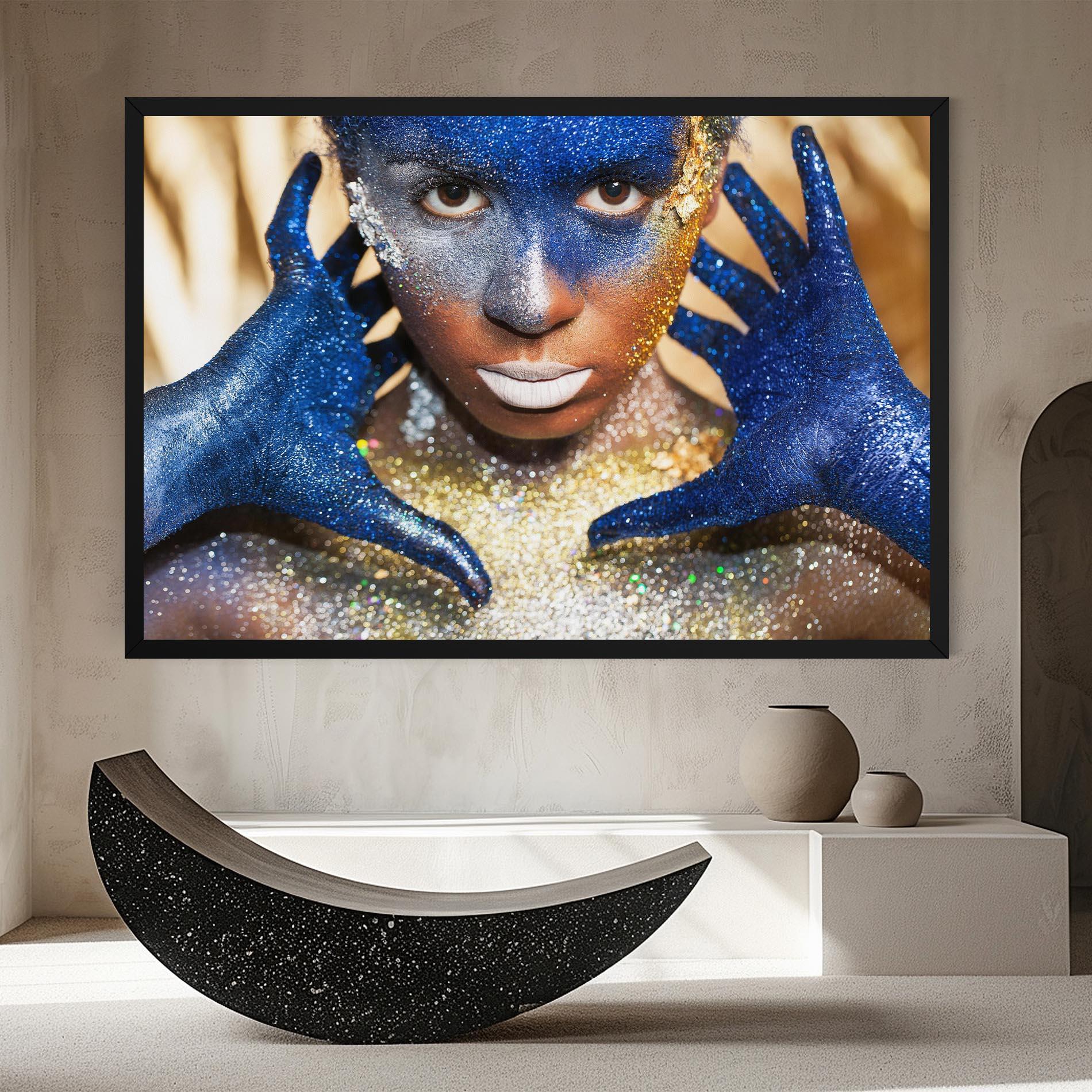 Tablou Canvas Glue Gold Glitter mockup 8