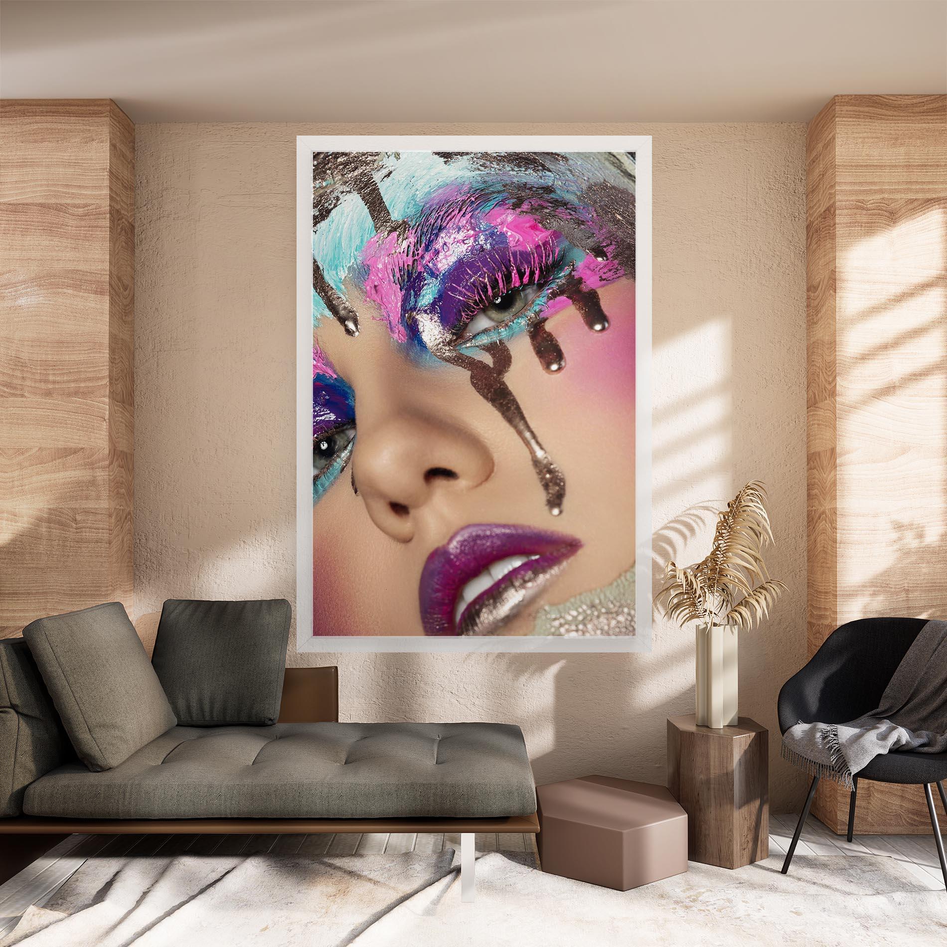 Tablou Canvas Pretty Pink Eyelashes mockup 8