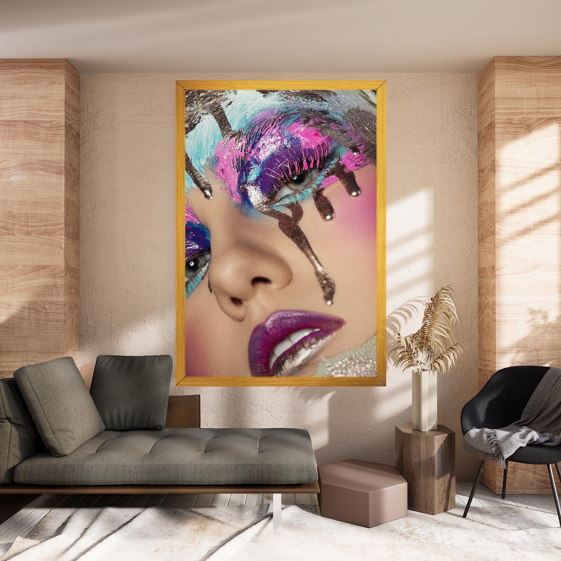 Tablou Canvas Pretty Pink Eyelashes mockup 8