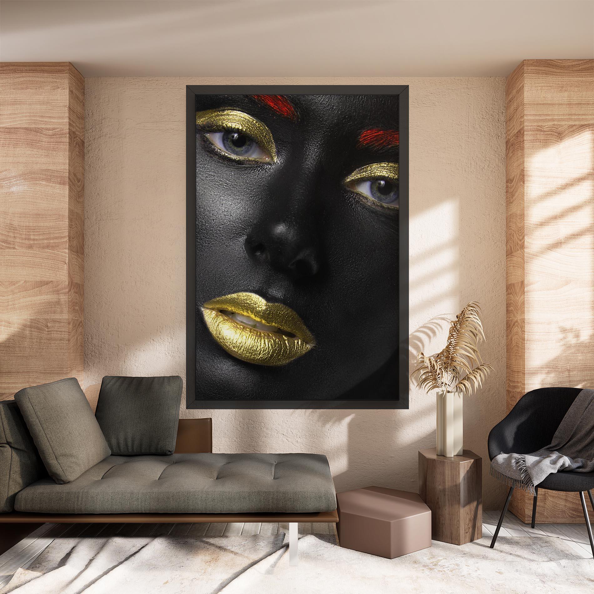 Tablou Canvas Gold Make Up And Lips mockup 8