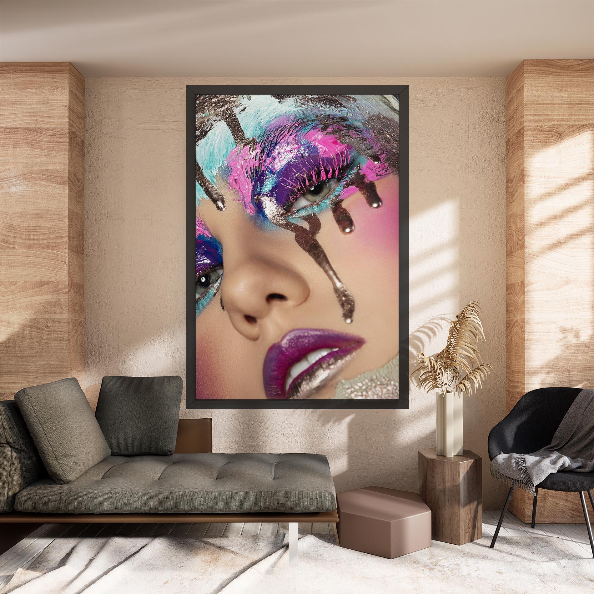 Tablou Canvas Pretty Pink Eyelashes mockup 8