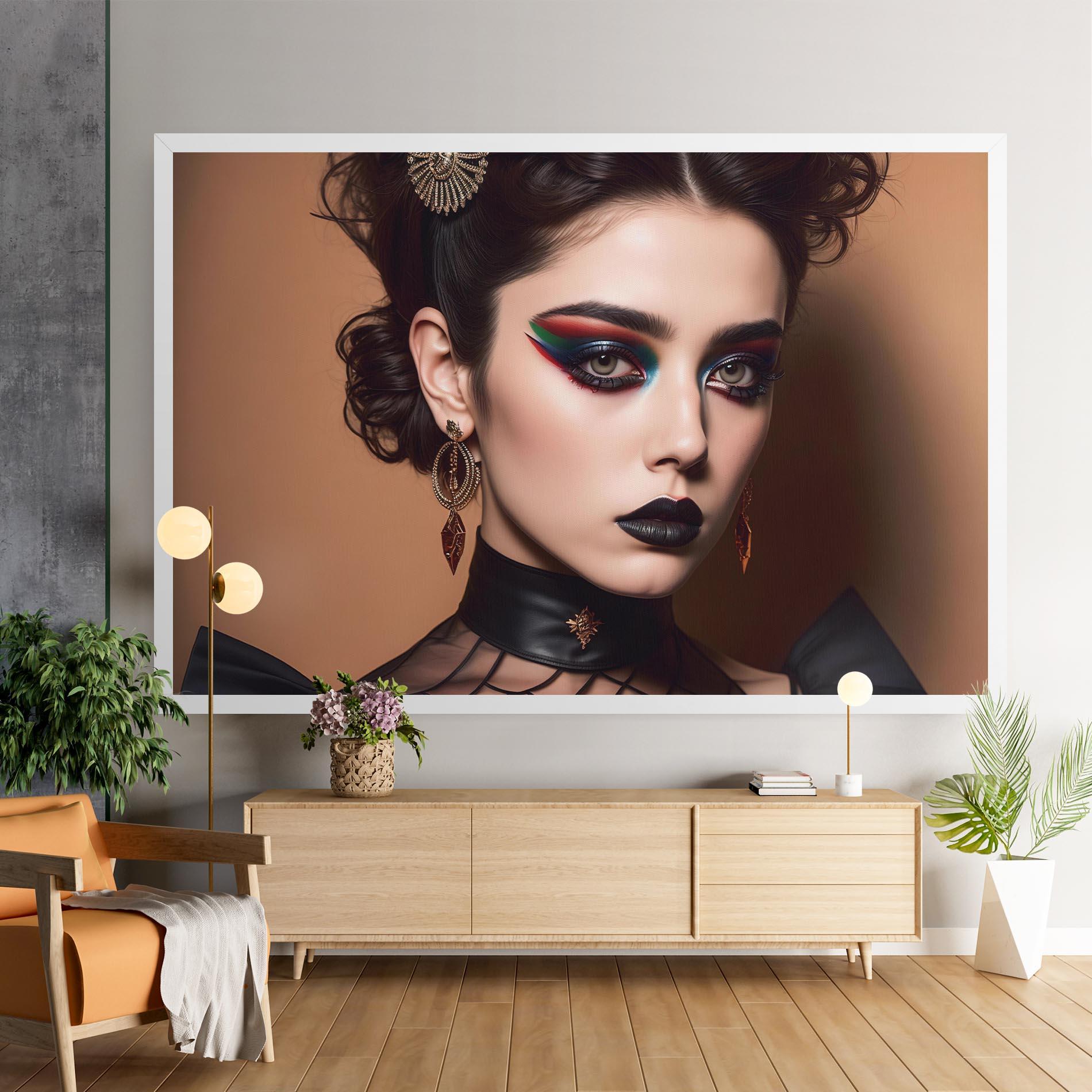 Tablou Canvas Black Lips Makeup mockup 9