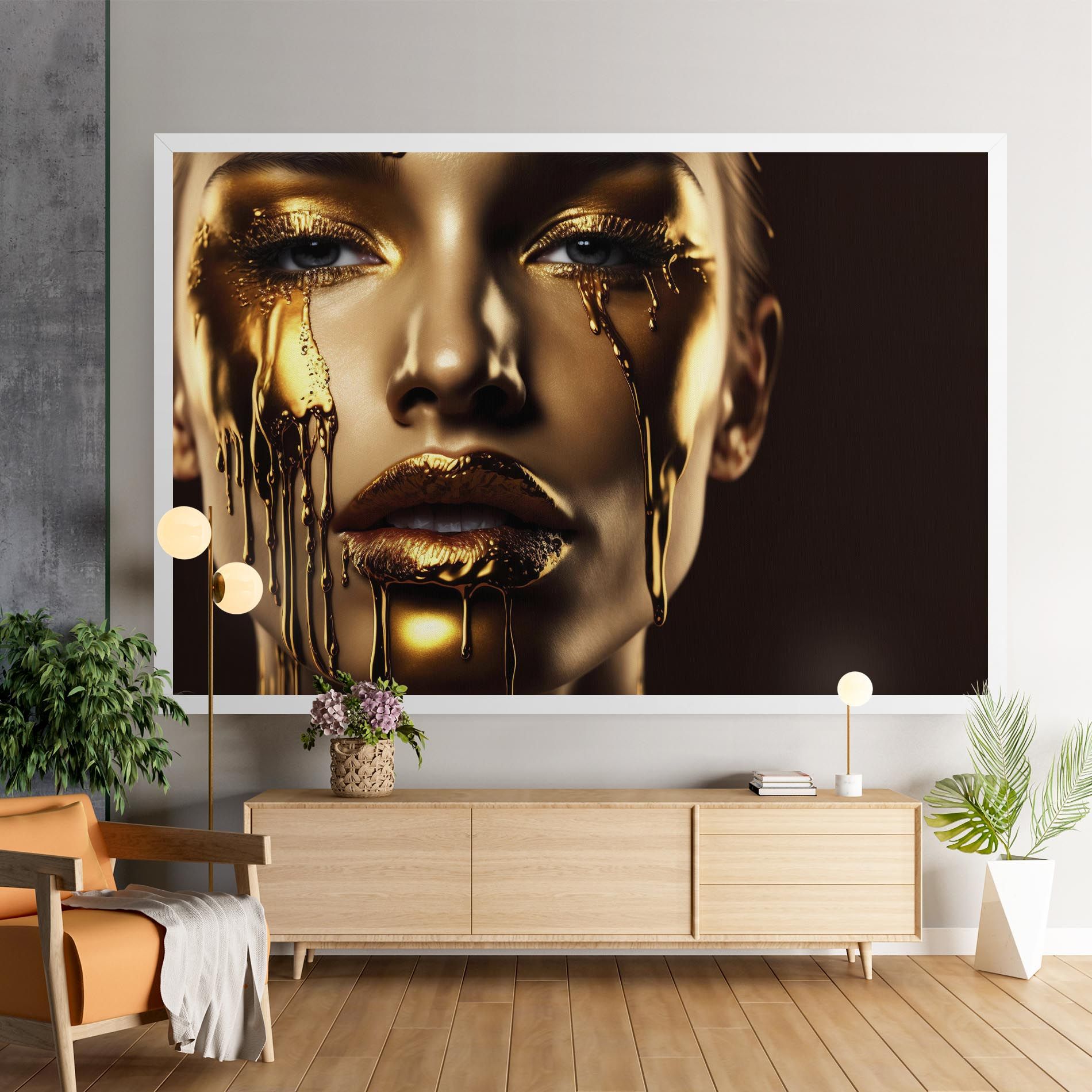 Gold Dripping Makeup mockup 9