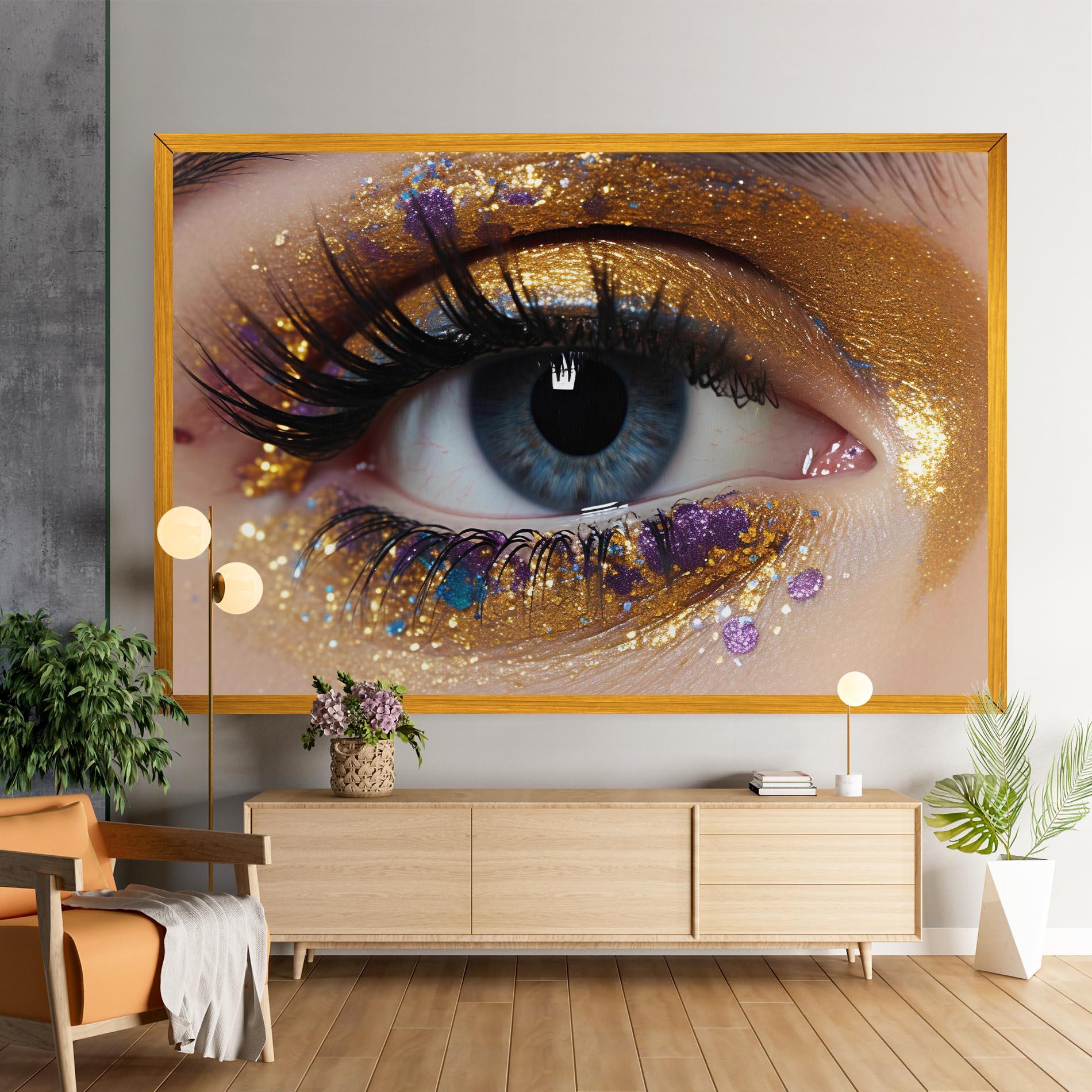 Tablou Canvas Blue Eye Make Up mockup 9