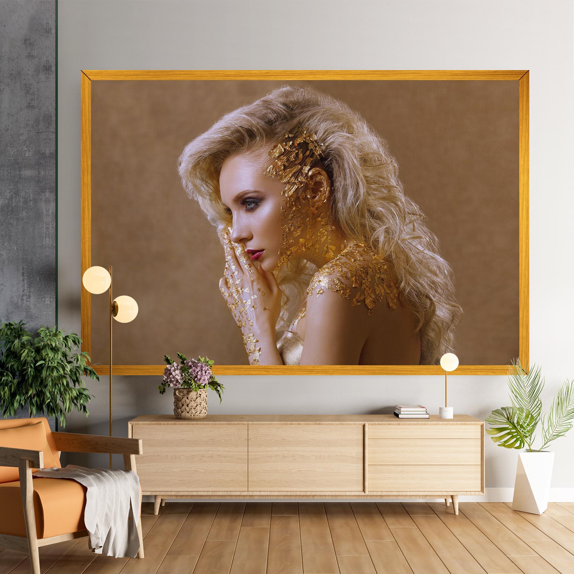 Tablou Canvas Gold Paper Makeup mockup 9