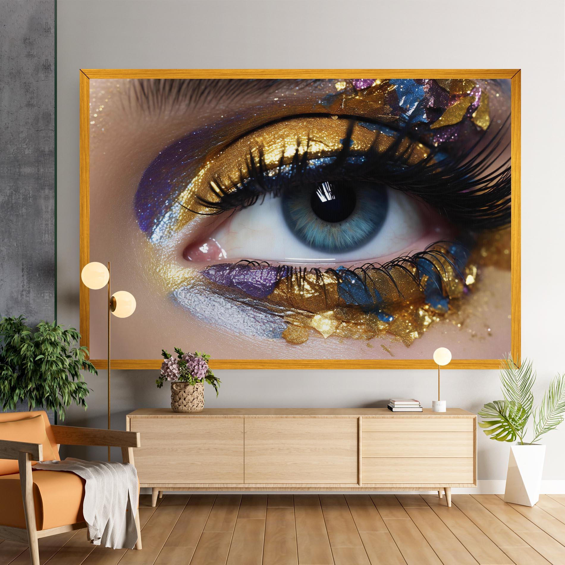 Tablou Canvas Golden Purple Make Up mockup 9