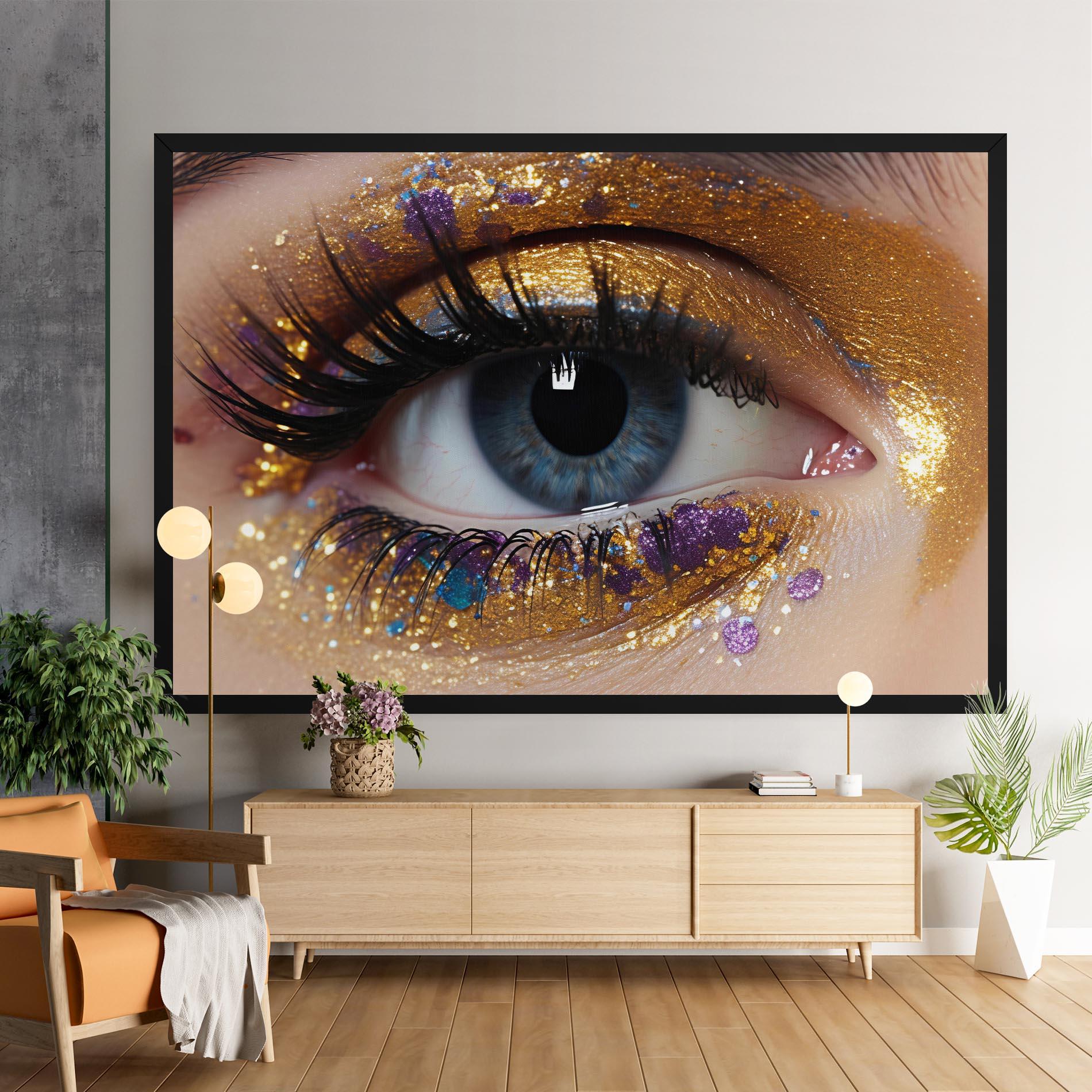 Tablou Canvas Blue Eye Make Up mockup 9