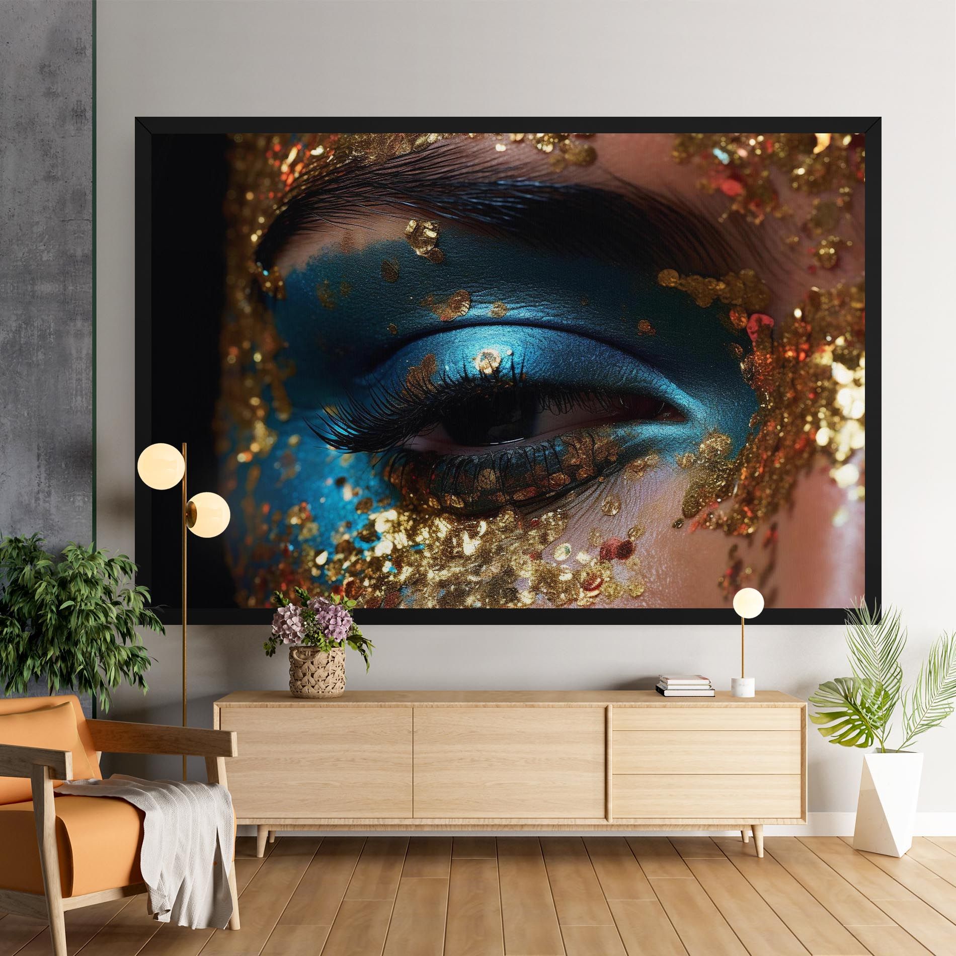 Blue Gold Glitter mockup 9