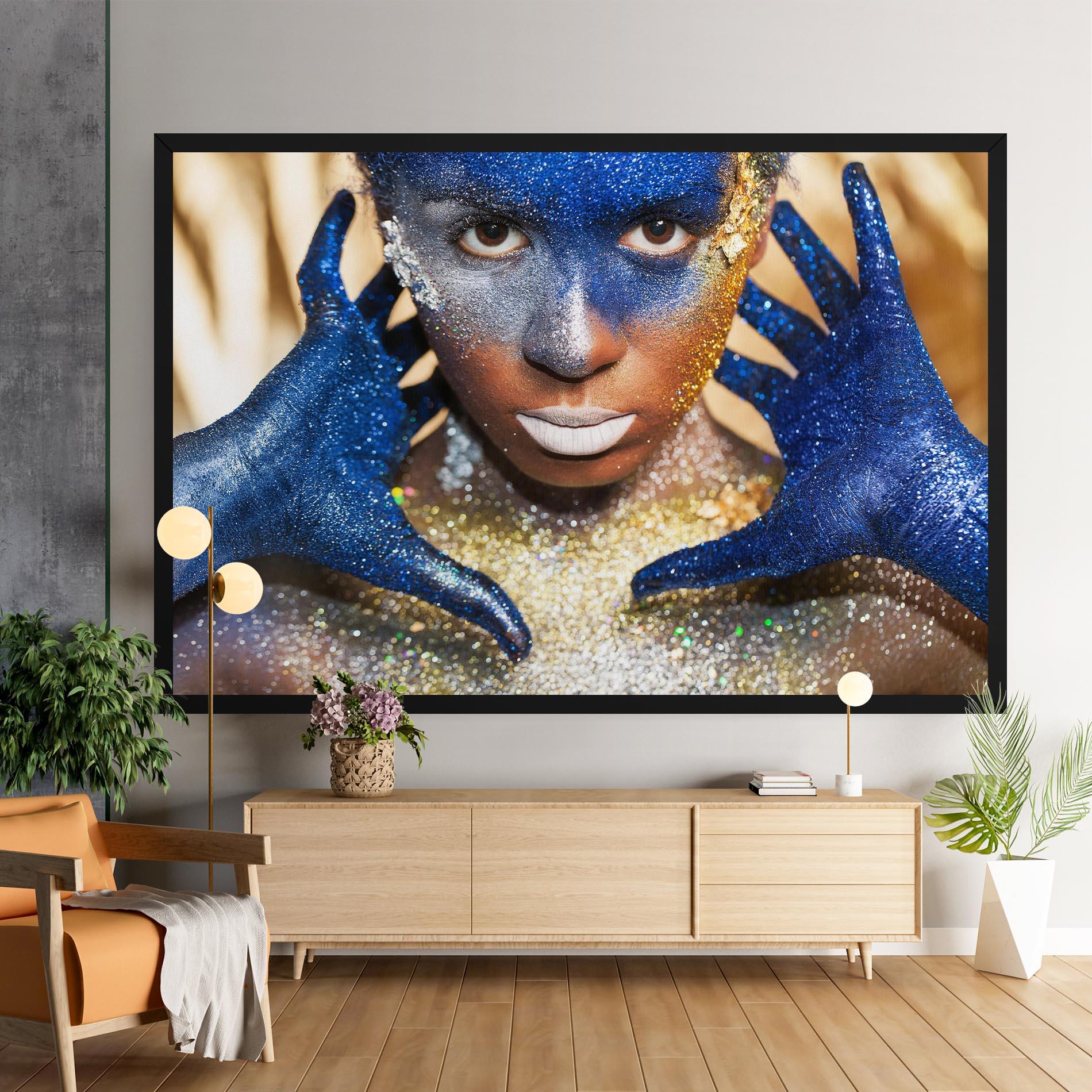 Tablou Canvas Glue Gold Glitter mockup 9