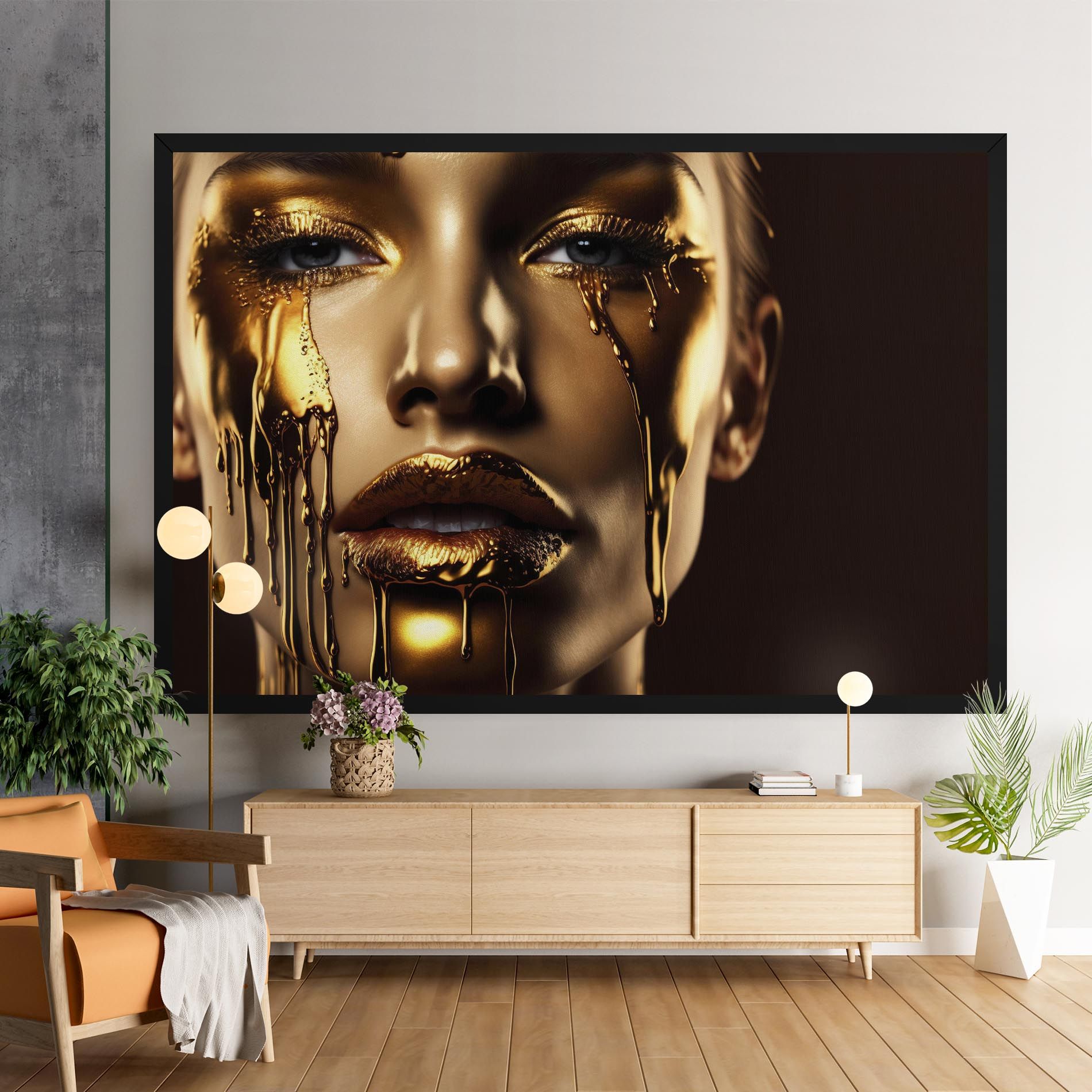 Gold Dripping Makeup mockup 9