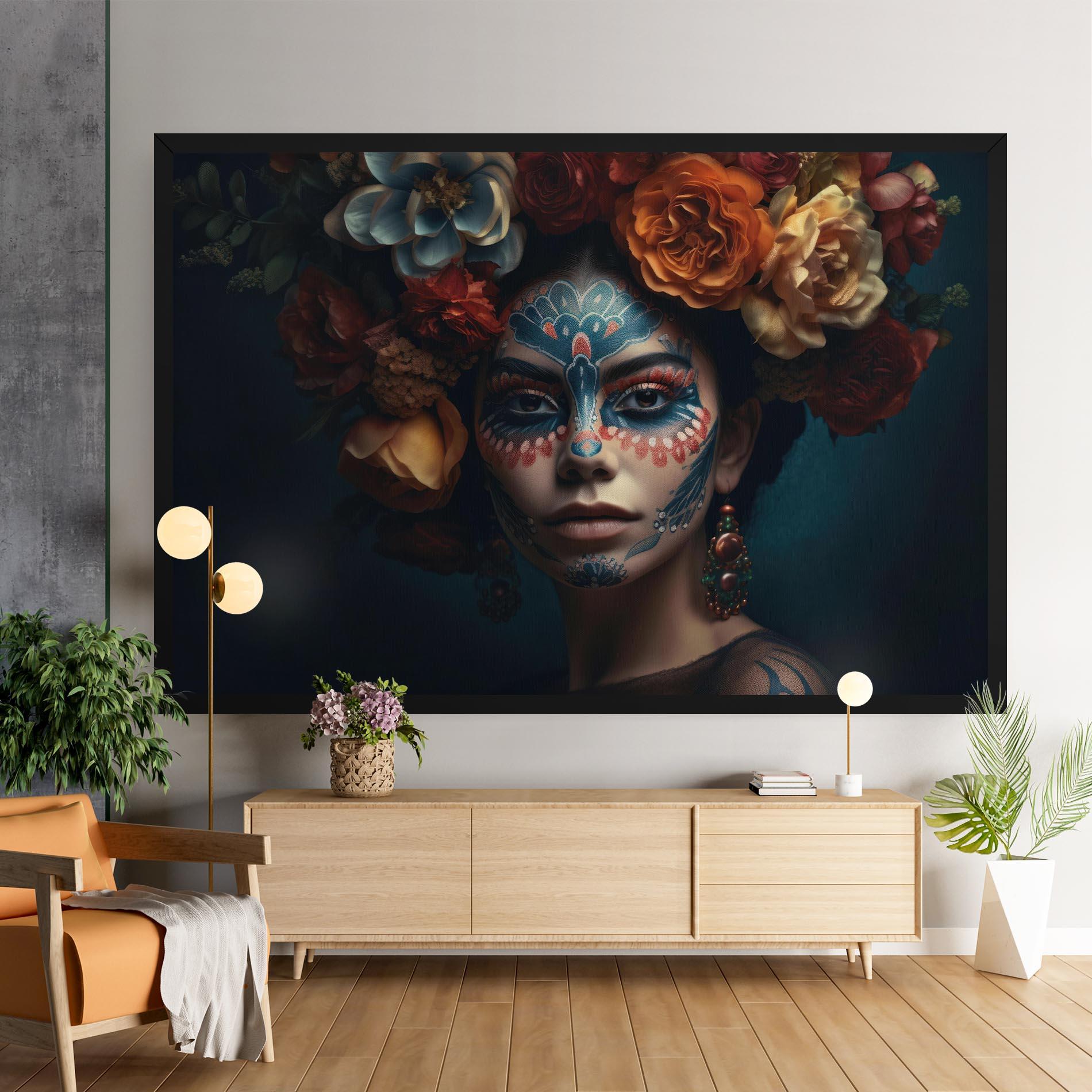 Tablou Canvas Skull Makeup mockup 9