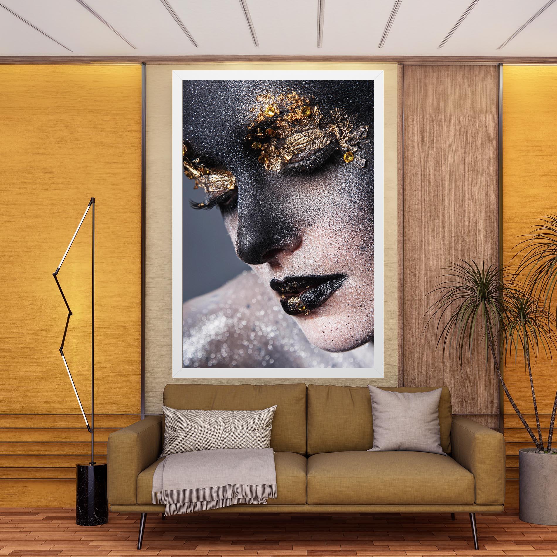 Tablou Canvas Beautiful Gold Artistic Makeup mockup 9