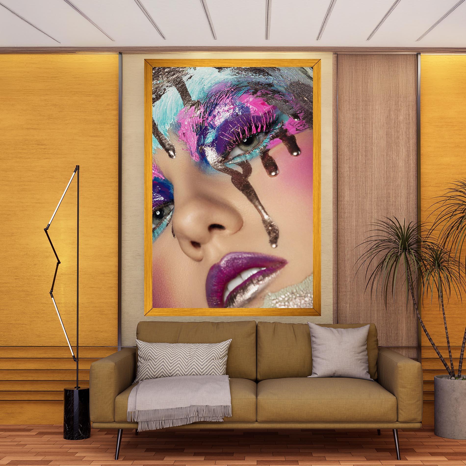 Tablou Canvas Pretty Pink Eyelashes mockup 9