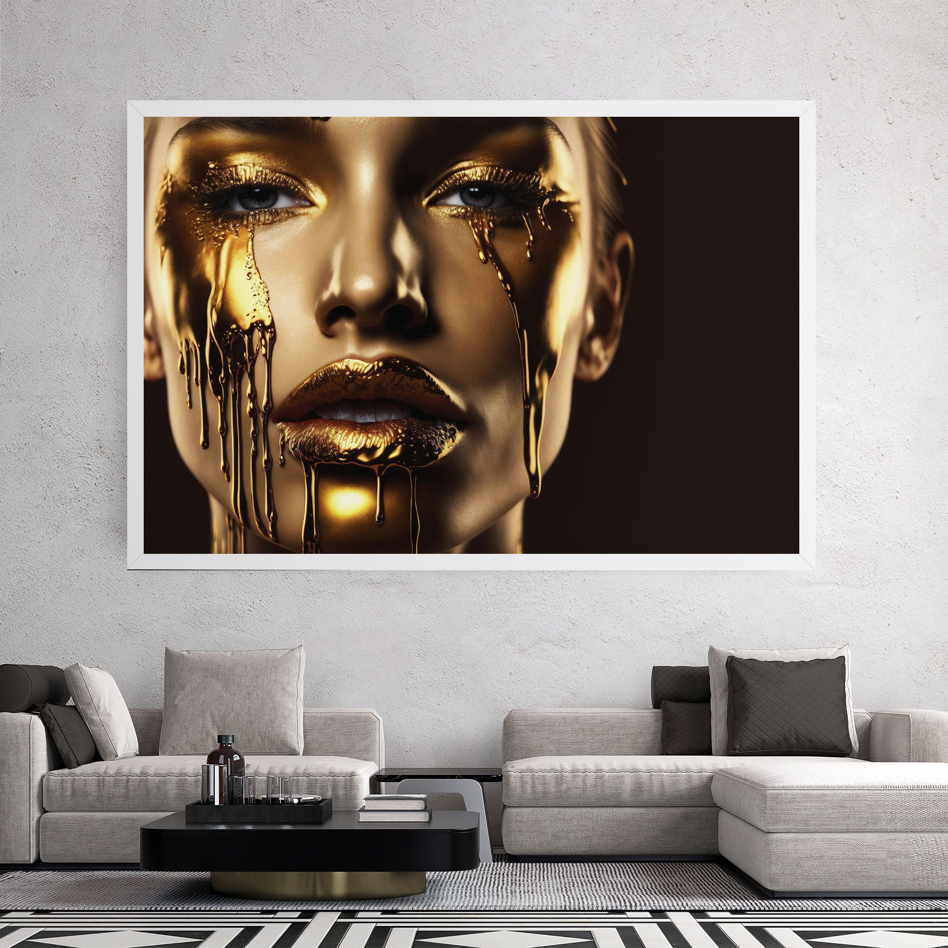 Gold Dripping Makeup mockup 2