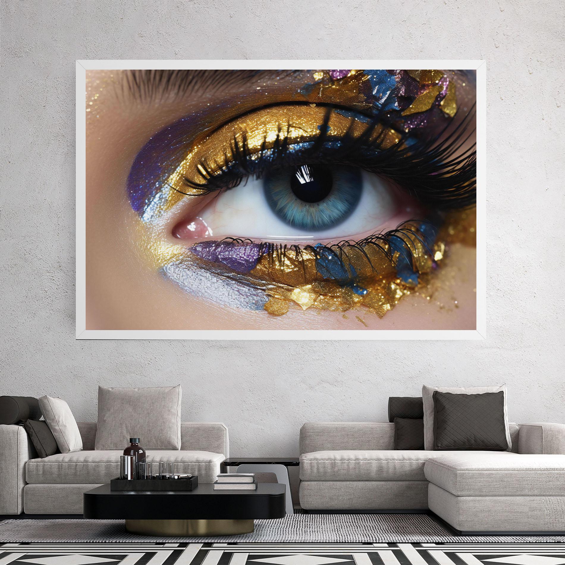Tablou Canvas Golden Purple Make Up mockup 2