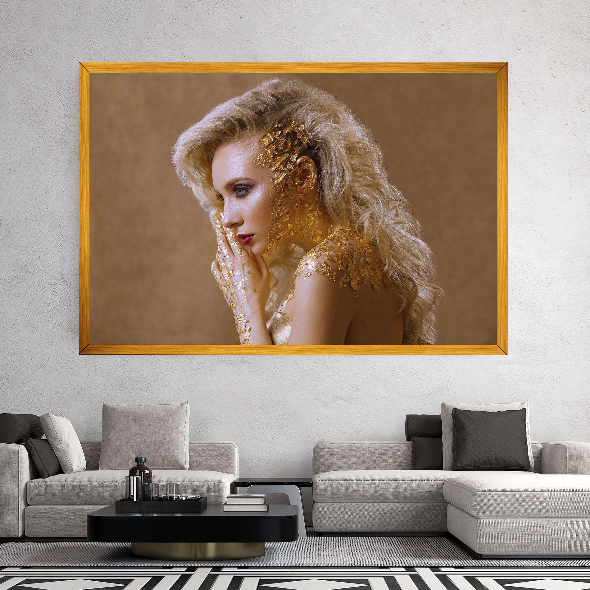 Tablou Canvas Gold Paper Makeup mockup 2