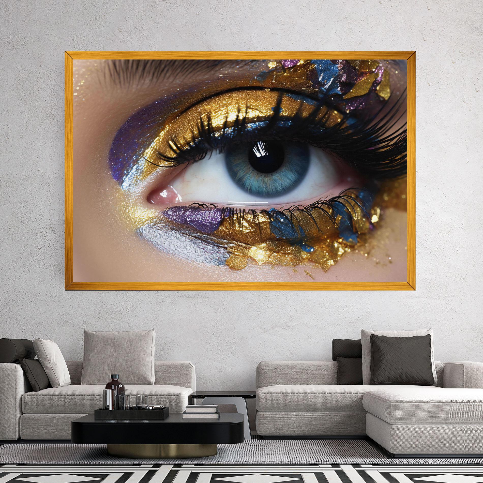 Tablou Canvas Golden Purple Make Up mockup 2