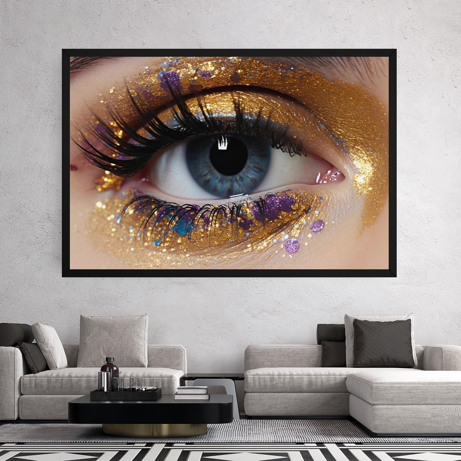 Tablou Canvas Blue Eye Make Up mockup 2