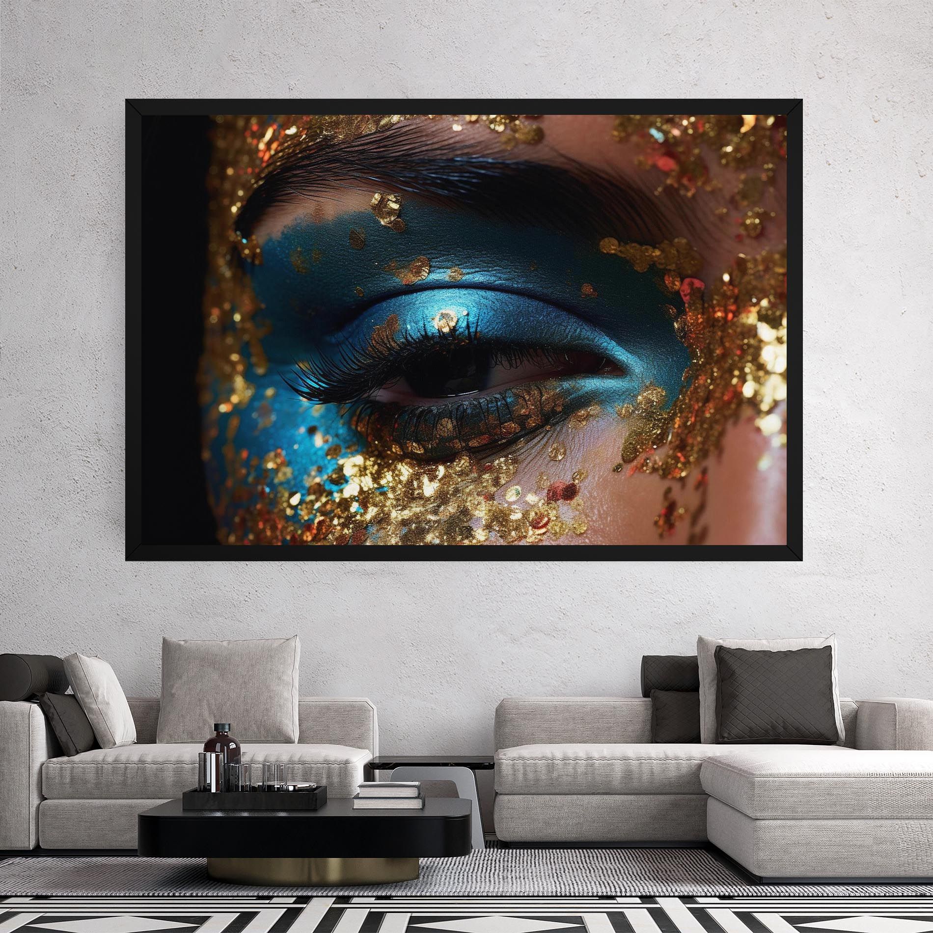 Blue Gold Glitter mockup 2